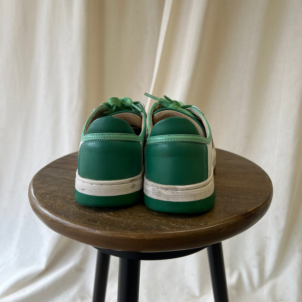 Superdry trainers in green and white