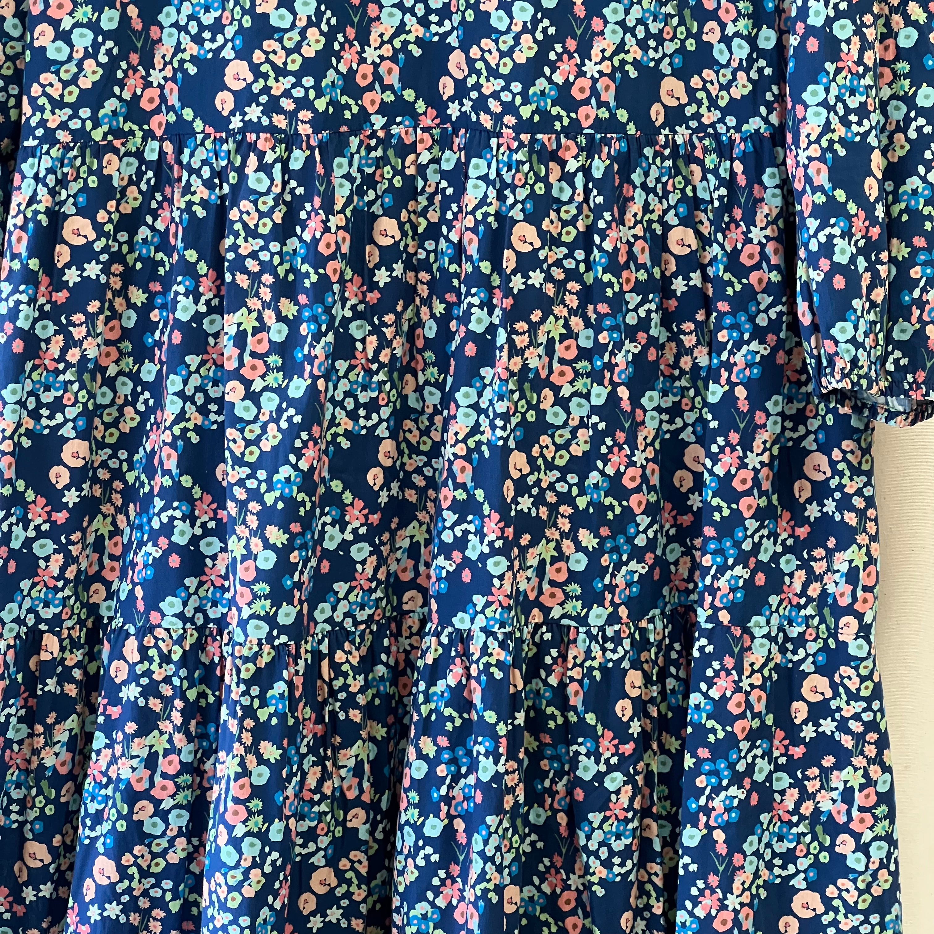 You Are The Club tea dress in blue and pink floral