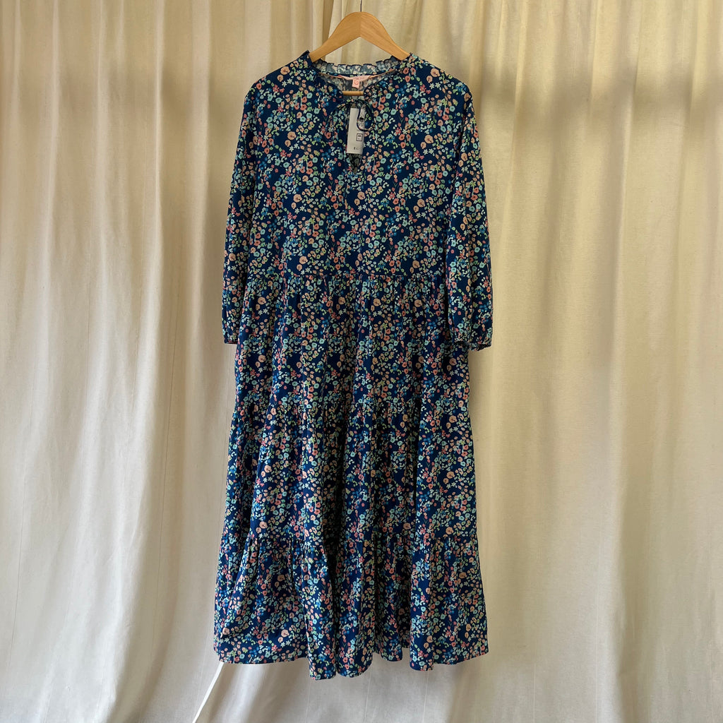 You Are The Club tea dress in blue and pink floral