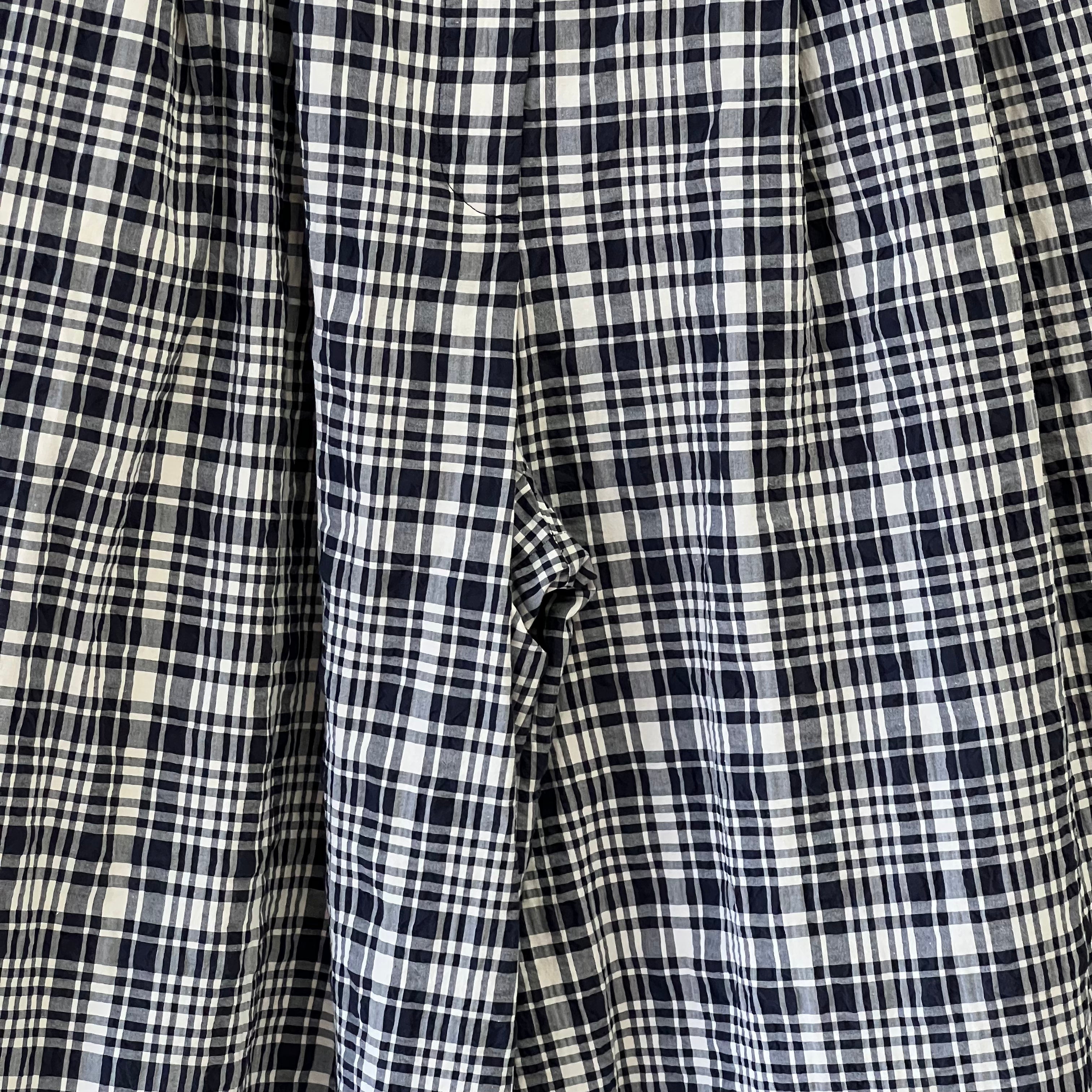 COS shirt and shorts co-ord in white and navy plaid