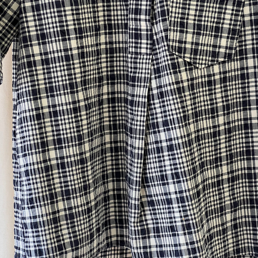 COS shirt and shorts co-ord in white and navy plaid