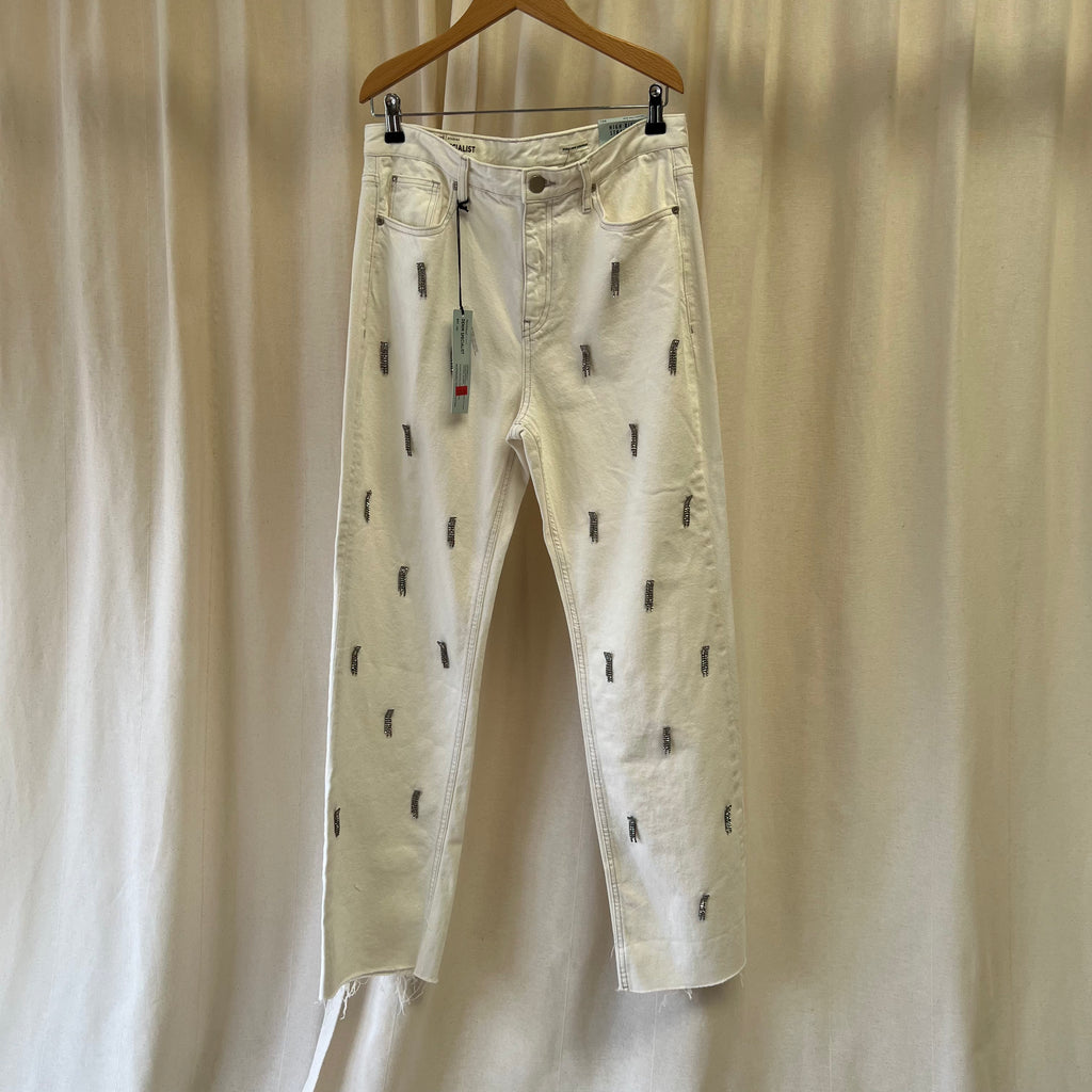 River Island jeans in white with jewells