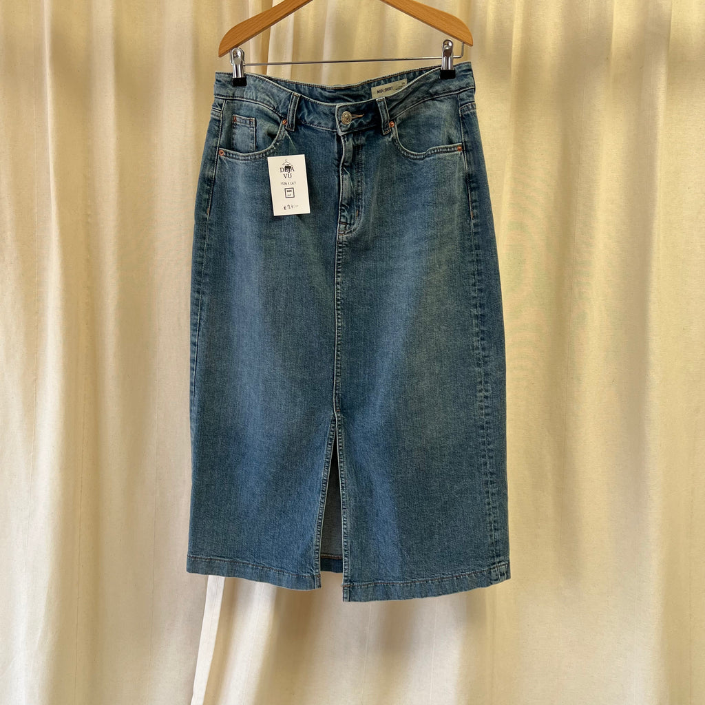M&S midi skirt in light denim