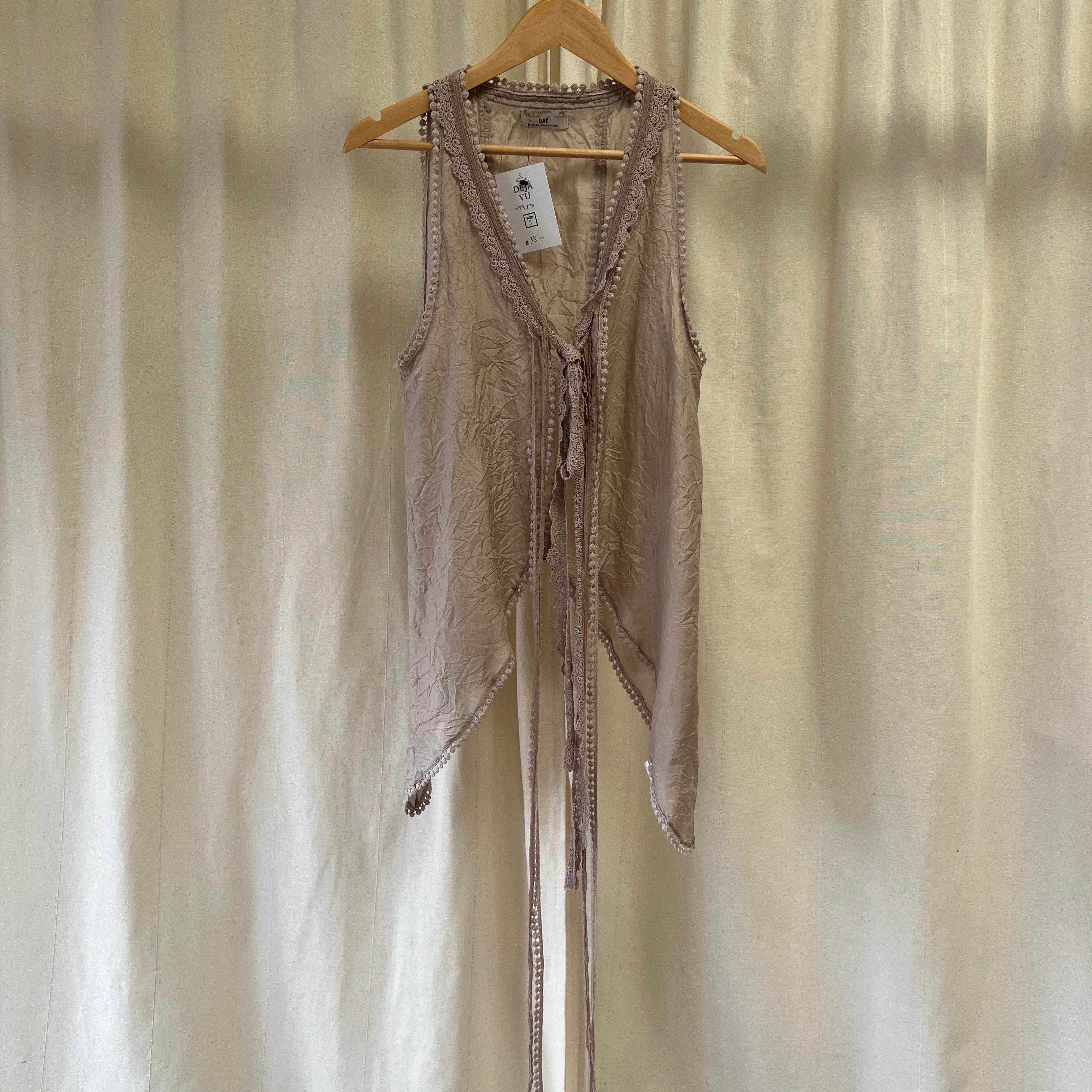 Day by Malene Birger silk vest in nude
