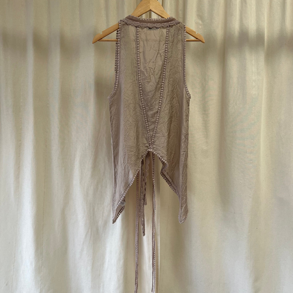 Day by Malene Birger silk vest in nude