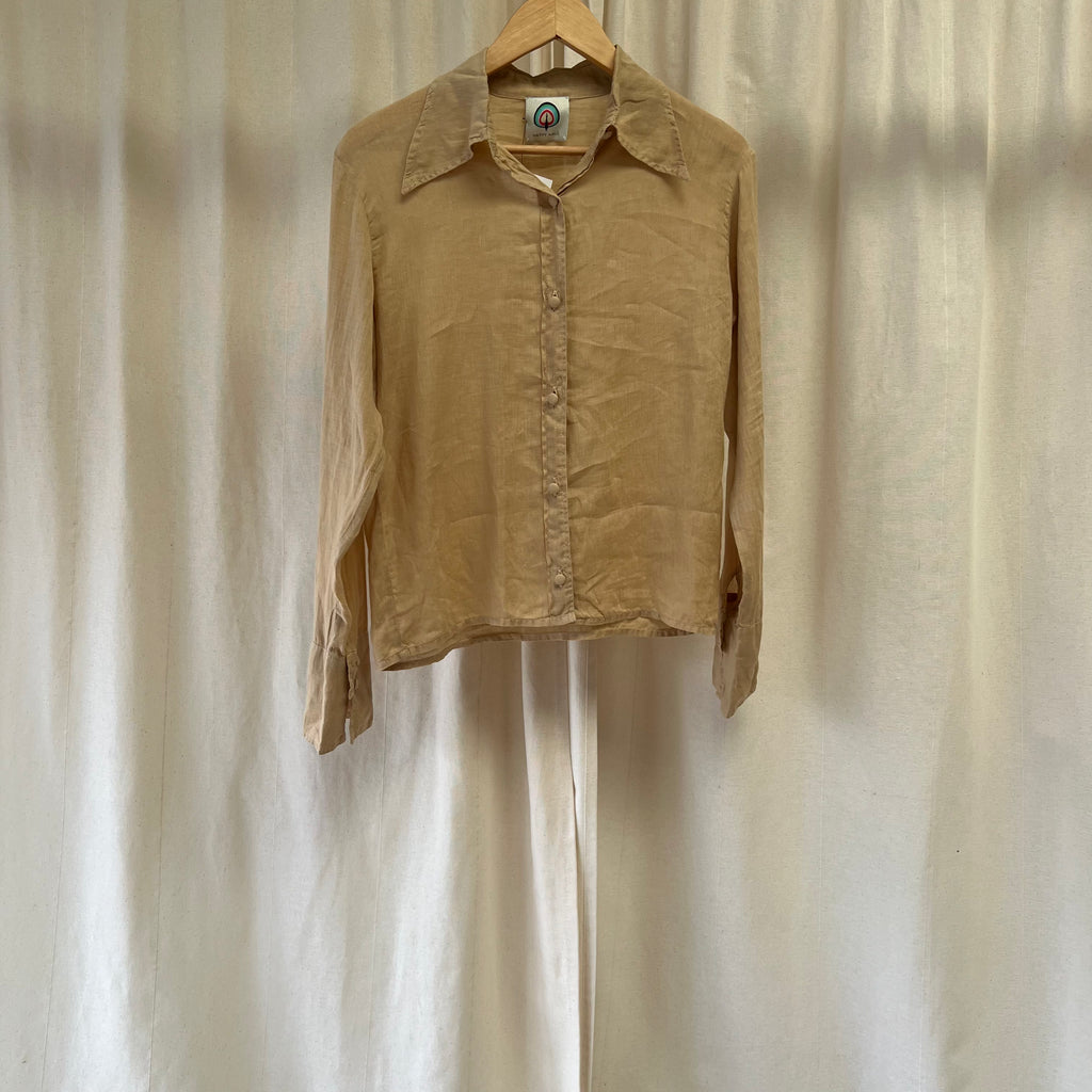 Happy Hause button up shirt in beige