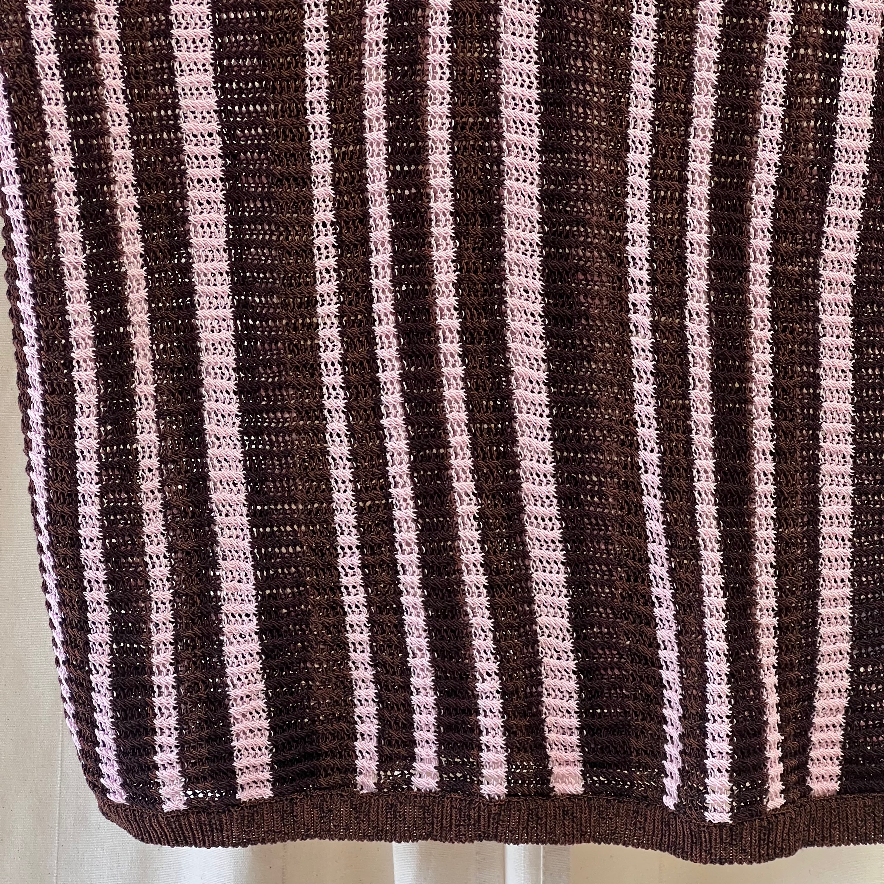 Zara loose knit shirt and shorts set in brown and pink