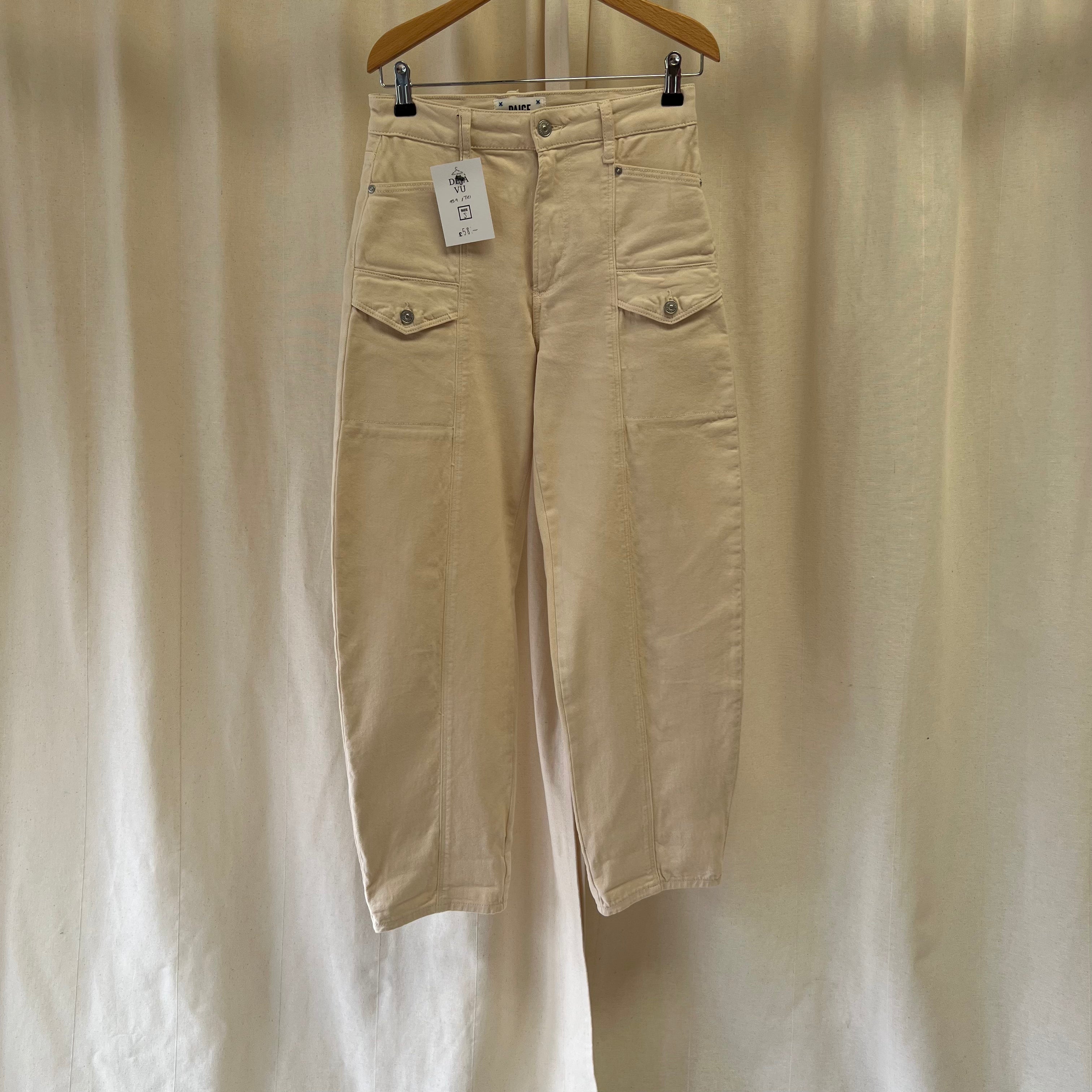 Paige carrot leg jeans in cream