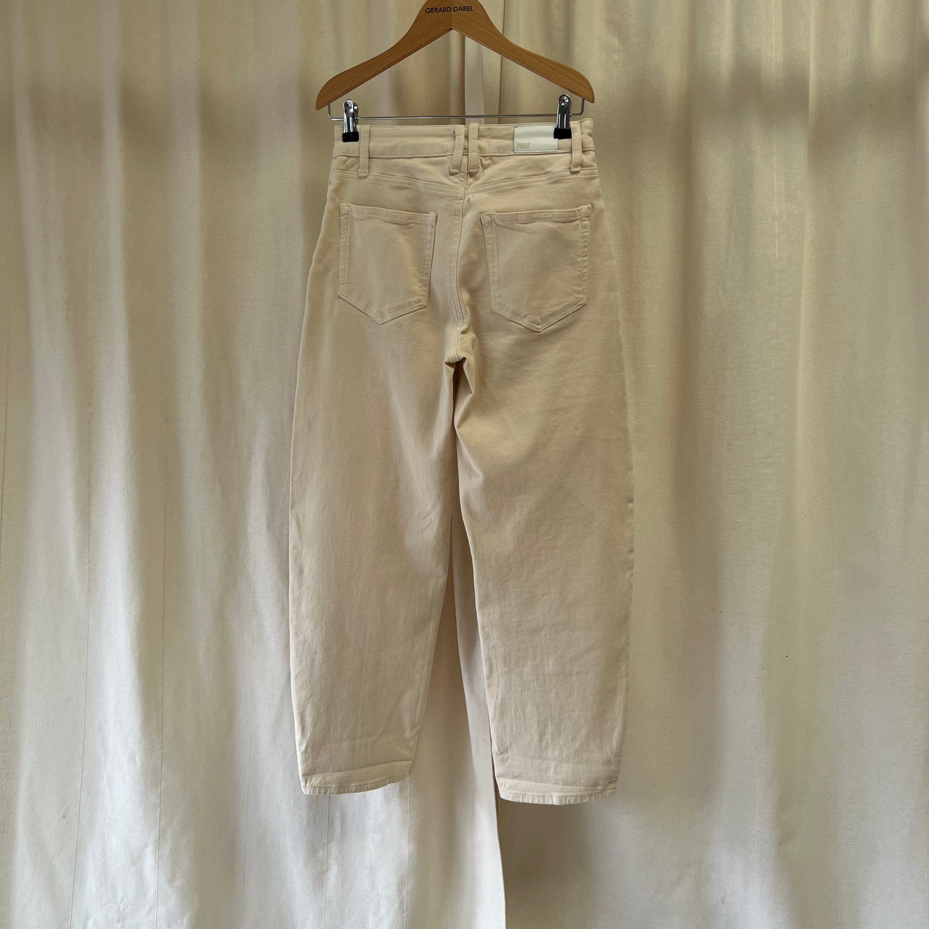 Paige carrot leg jeans in cream