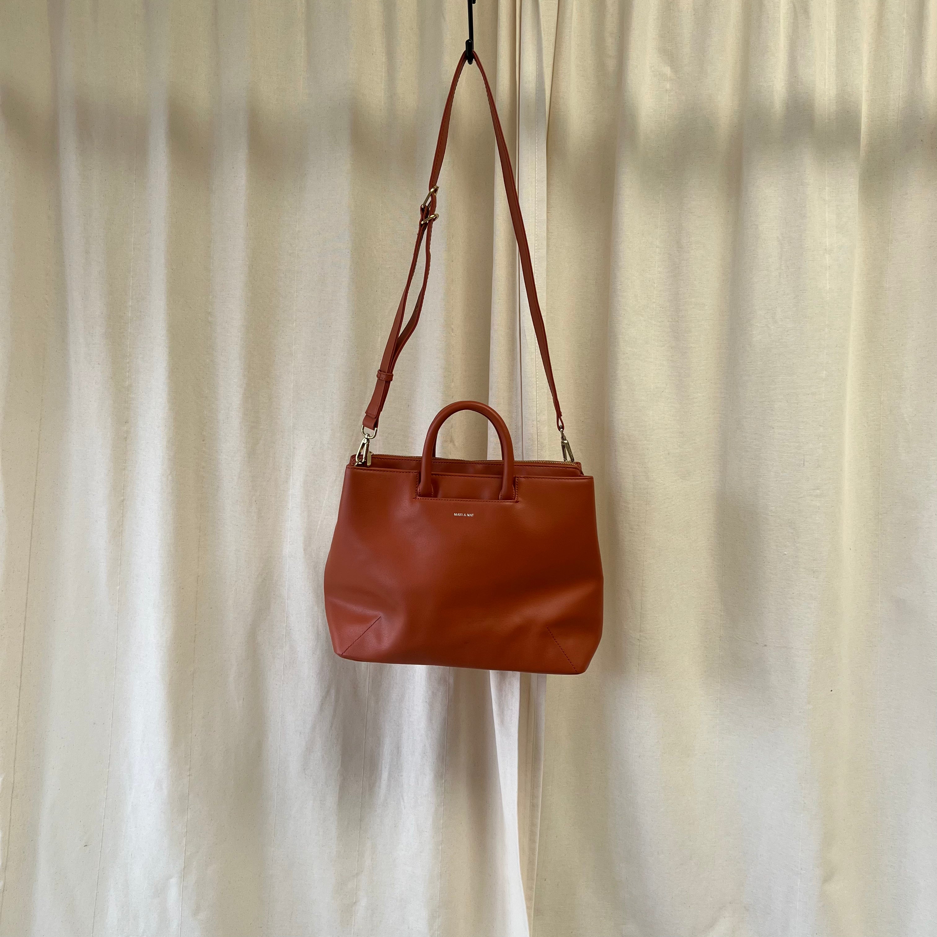 Matt and Natt large tote shopper bag in orange