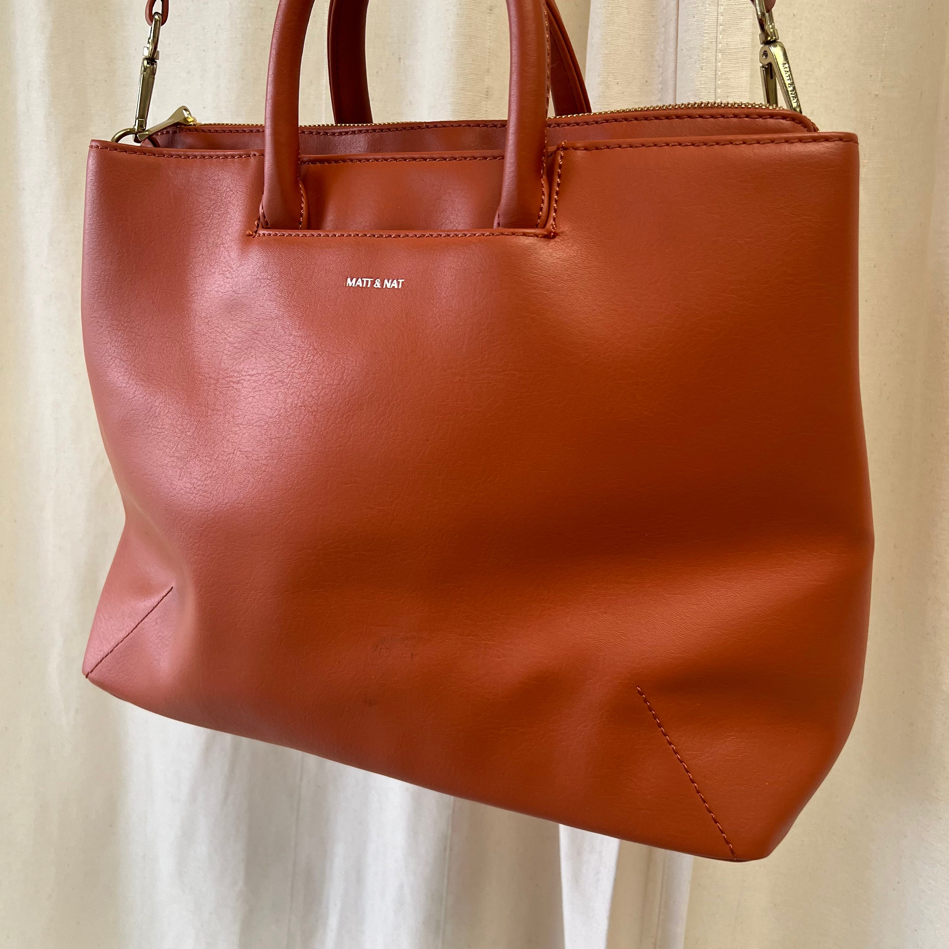 Matt and Natt large tote shopper bag in orange