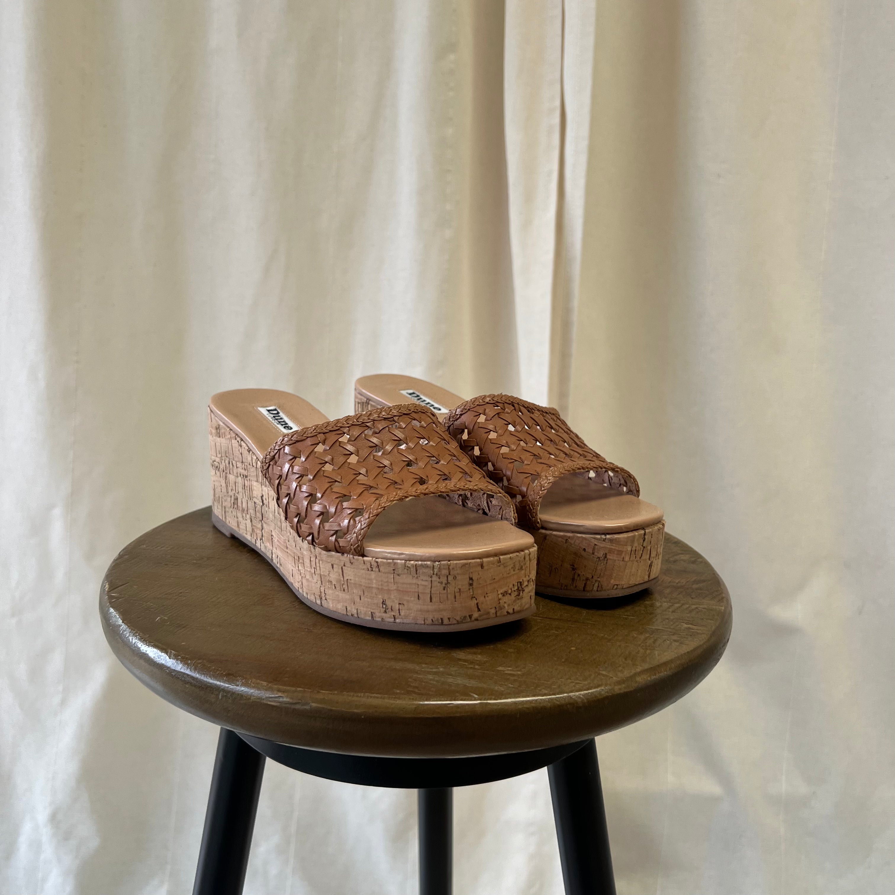 Dune cork wedges in brown