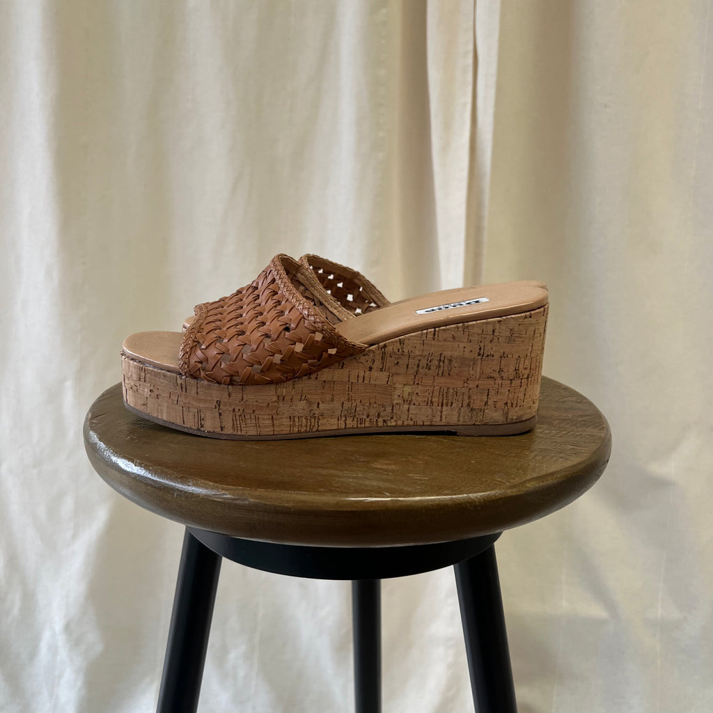 Dune cork wedges in brown