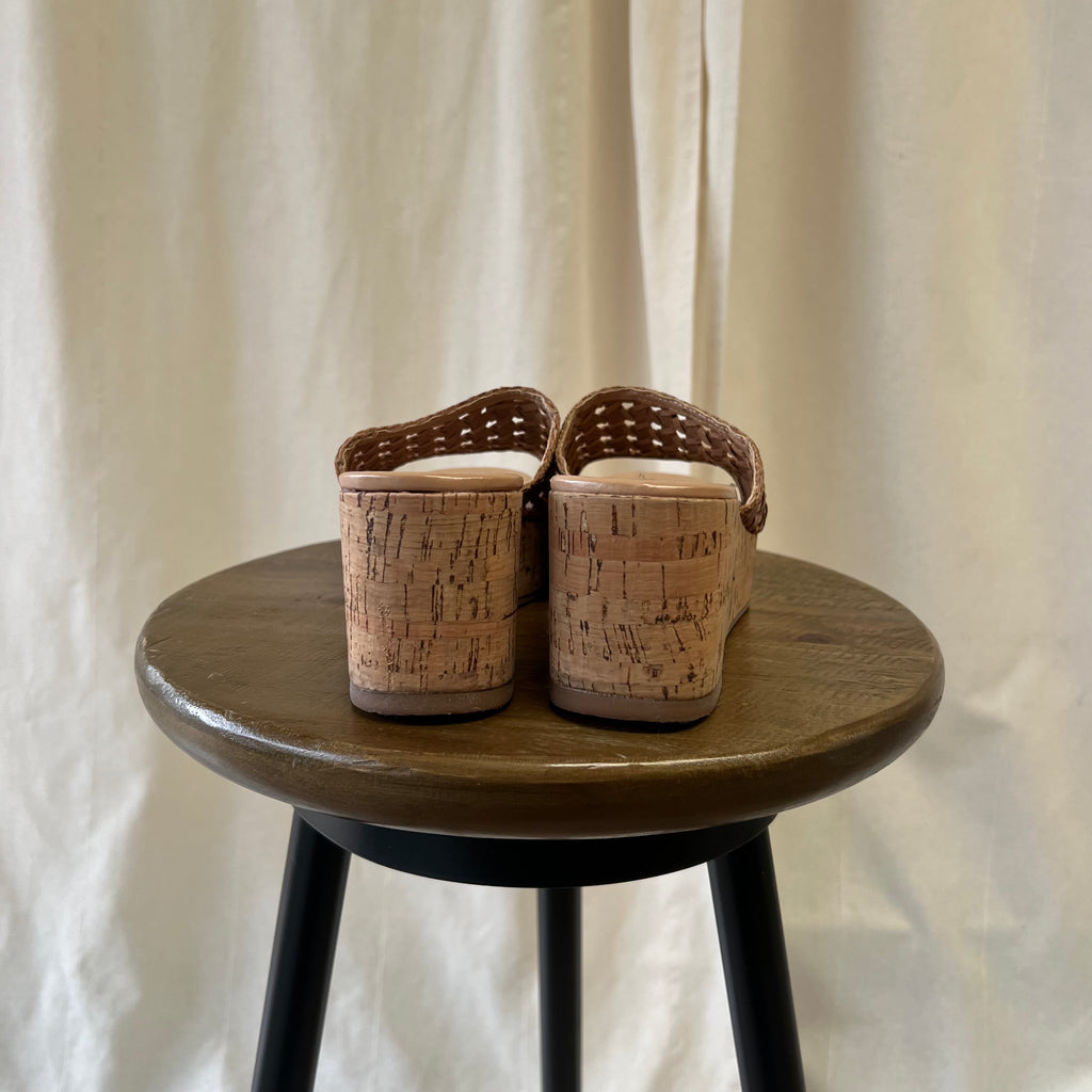 Dune cork wedges in brown