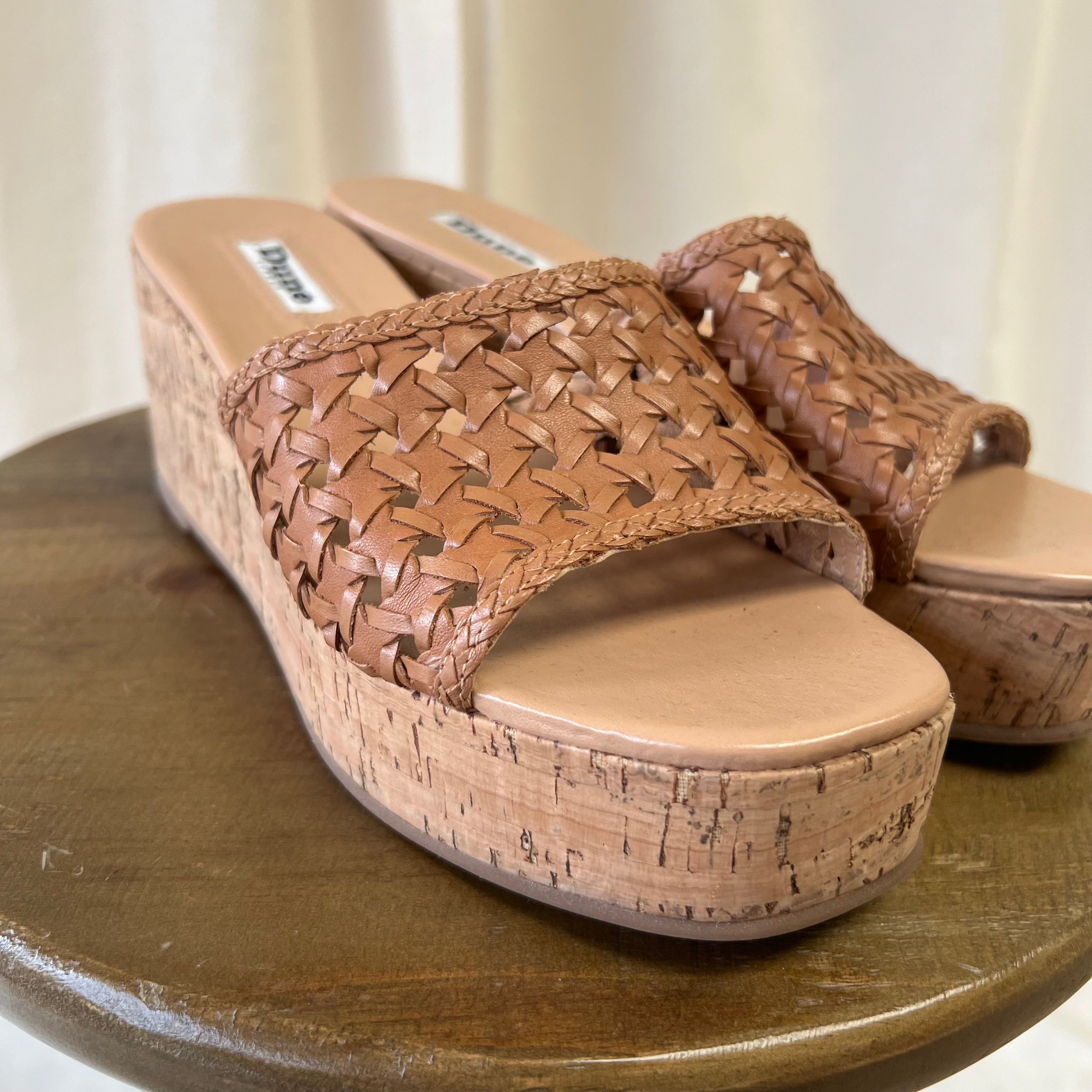 Dune cork wedges in brown