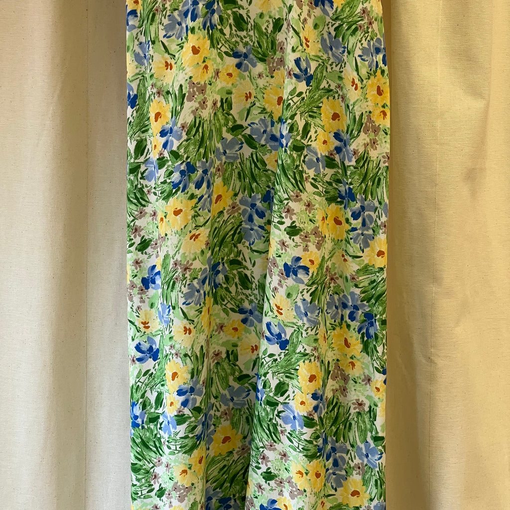 Nobody's Child green blue floral sleeveless midi dress