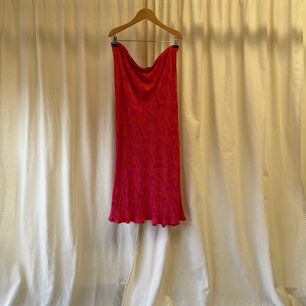 KALIKO pink and orange midi skirt