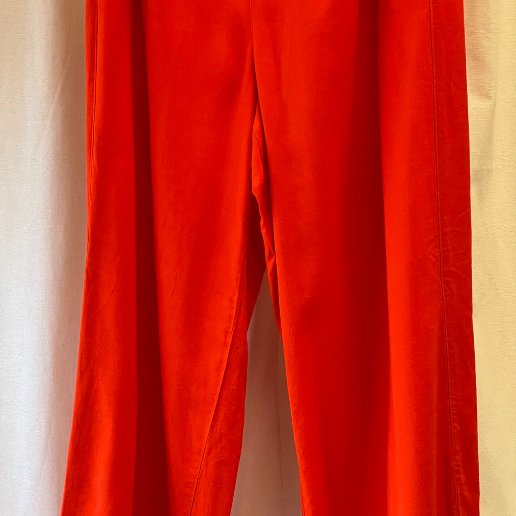 Next bright orange wide leg trousers linen blend
