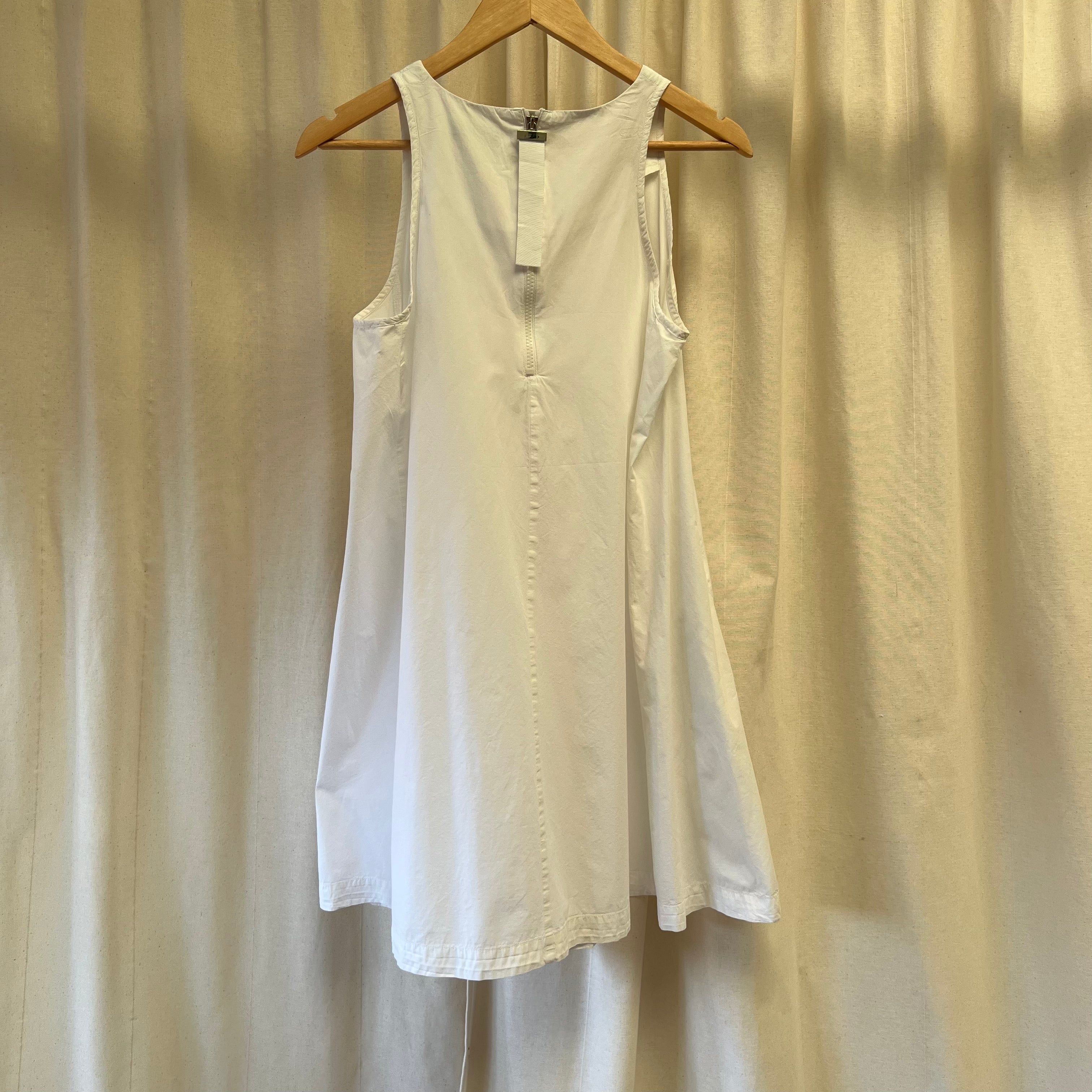 United Colours of Beneton white sleeveless cotton swing dress