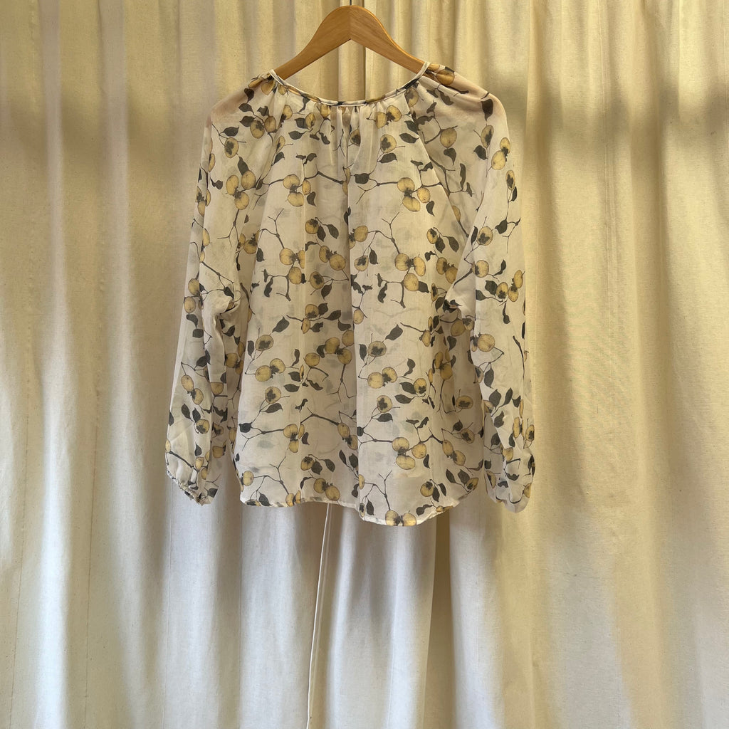 TZ mesh blouse lemon pattern