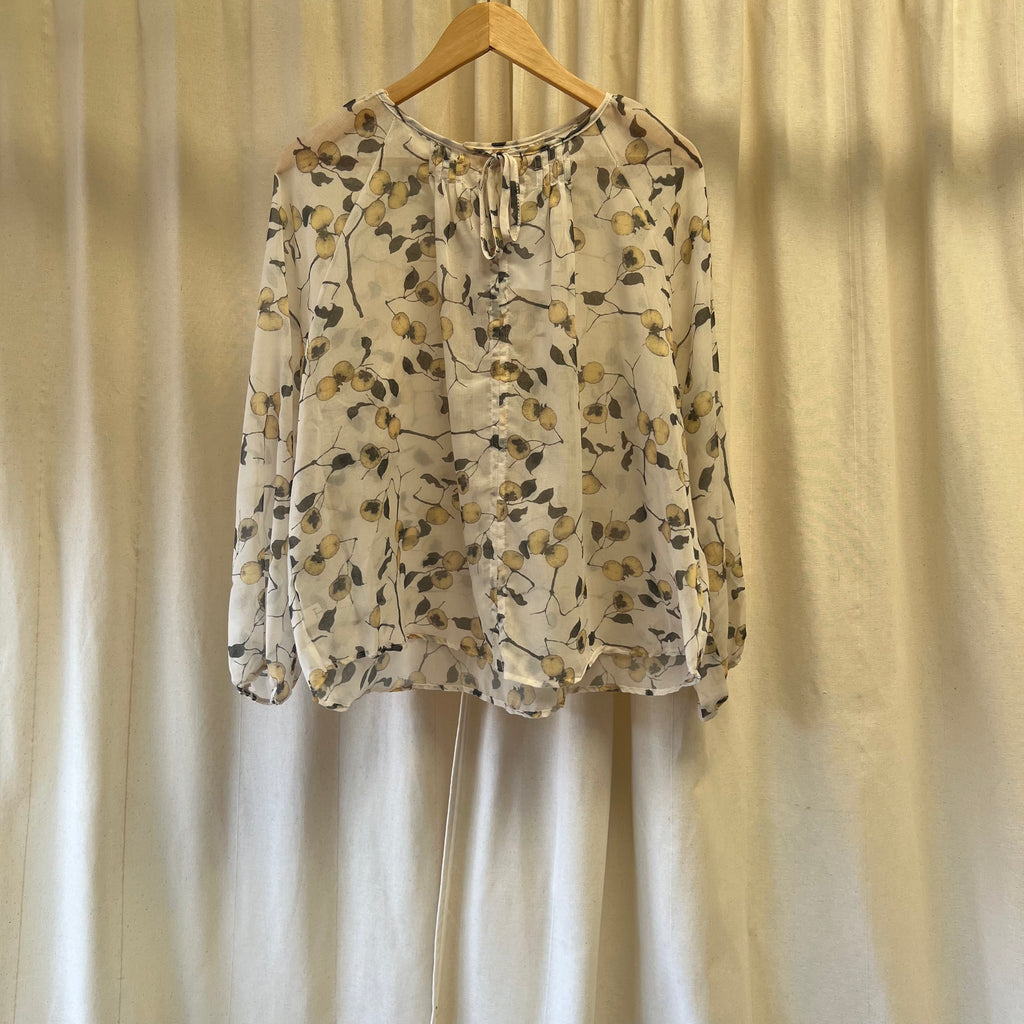 TZ mesh blouse lemon pattern