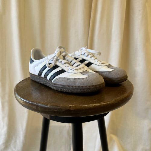 Adidas black and white samba trainers
