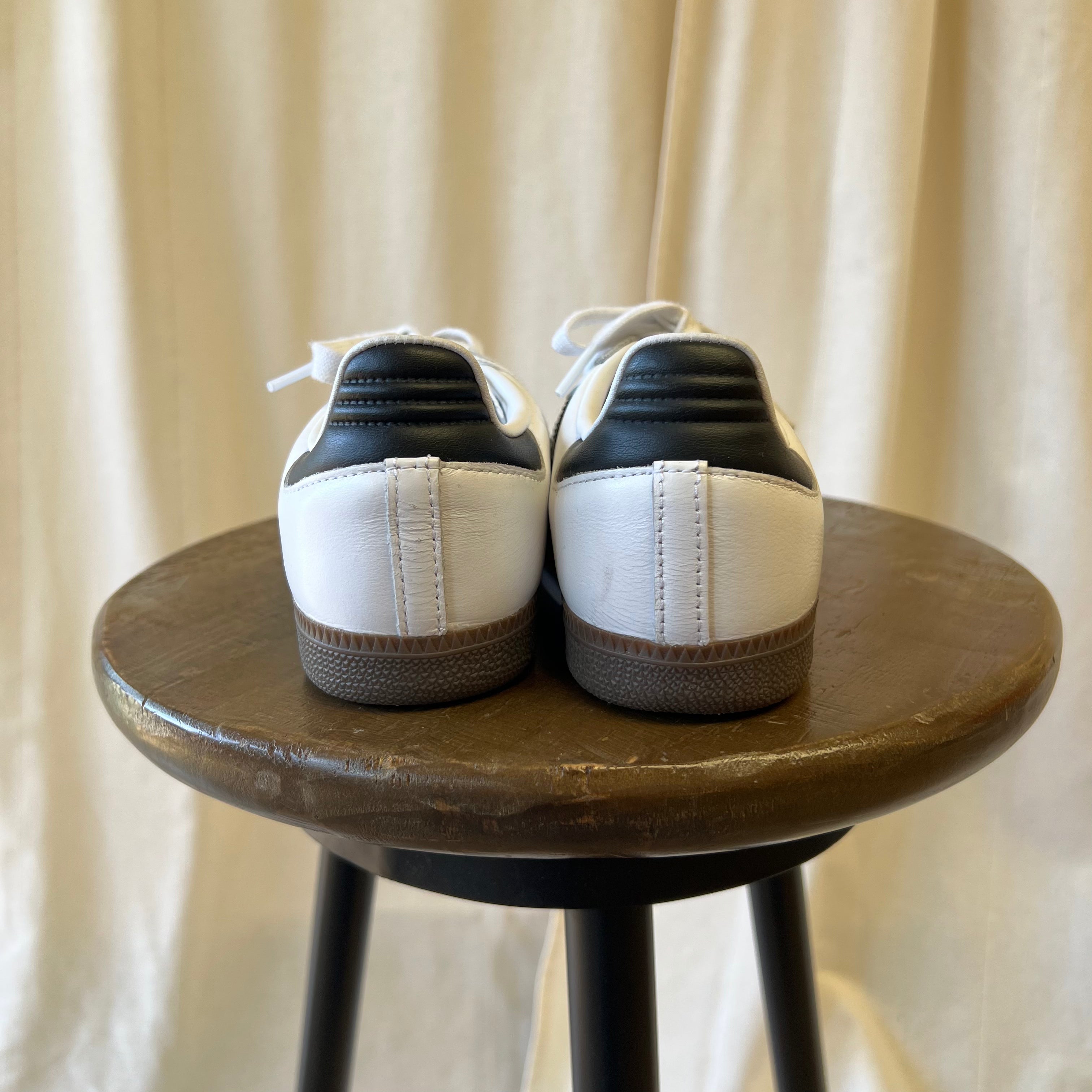 Adidas black and white samba trainers
