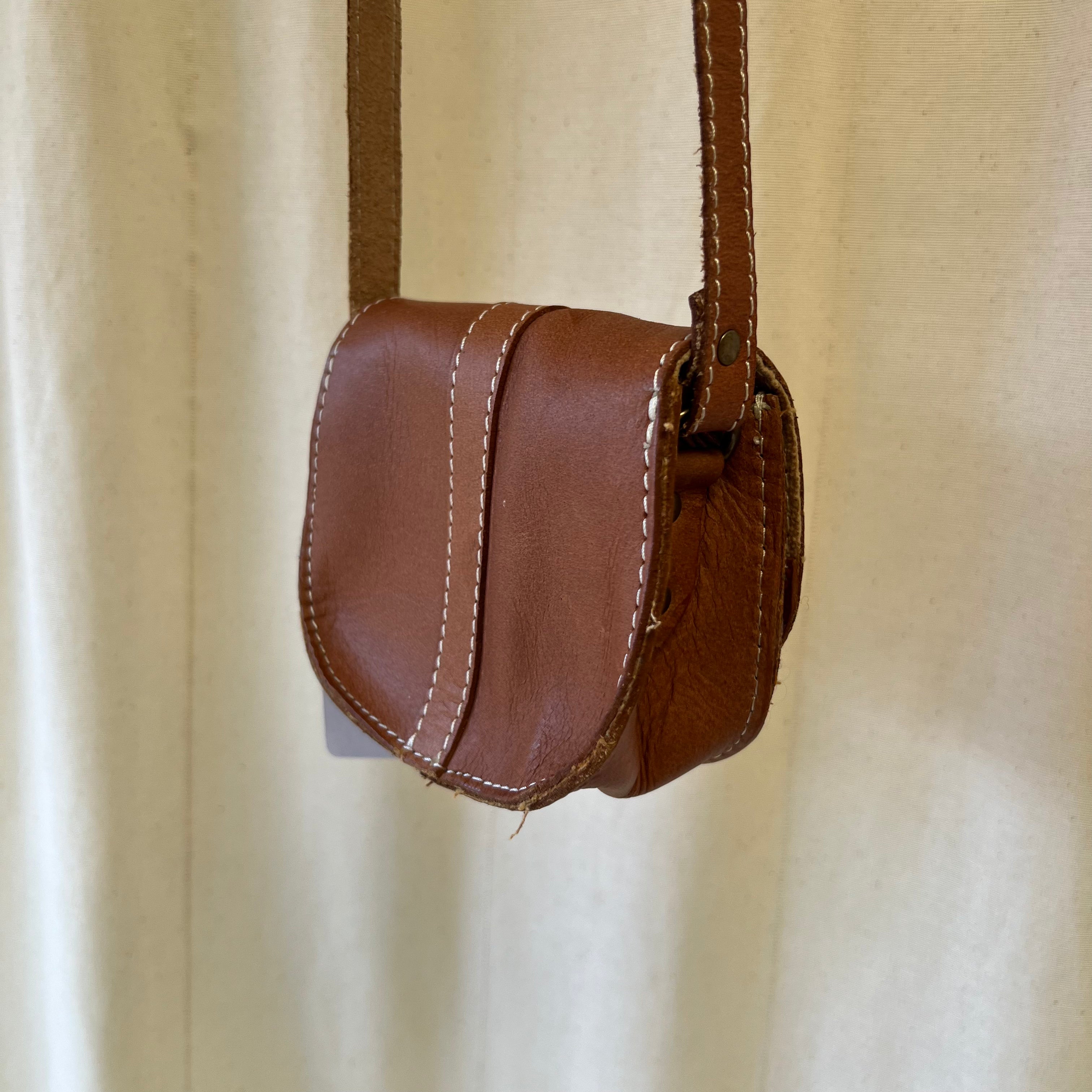 Paul Marius brown mini across body satchel style bag