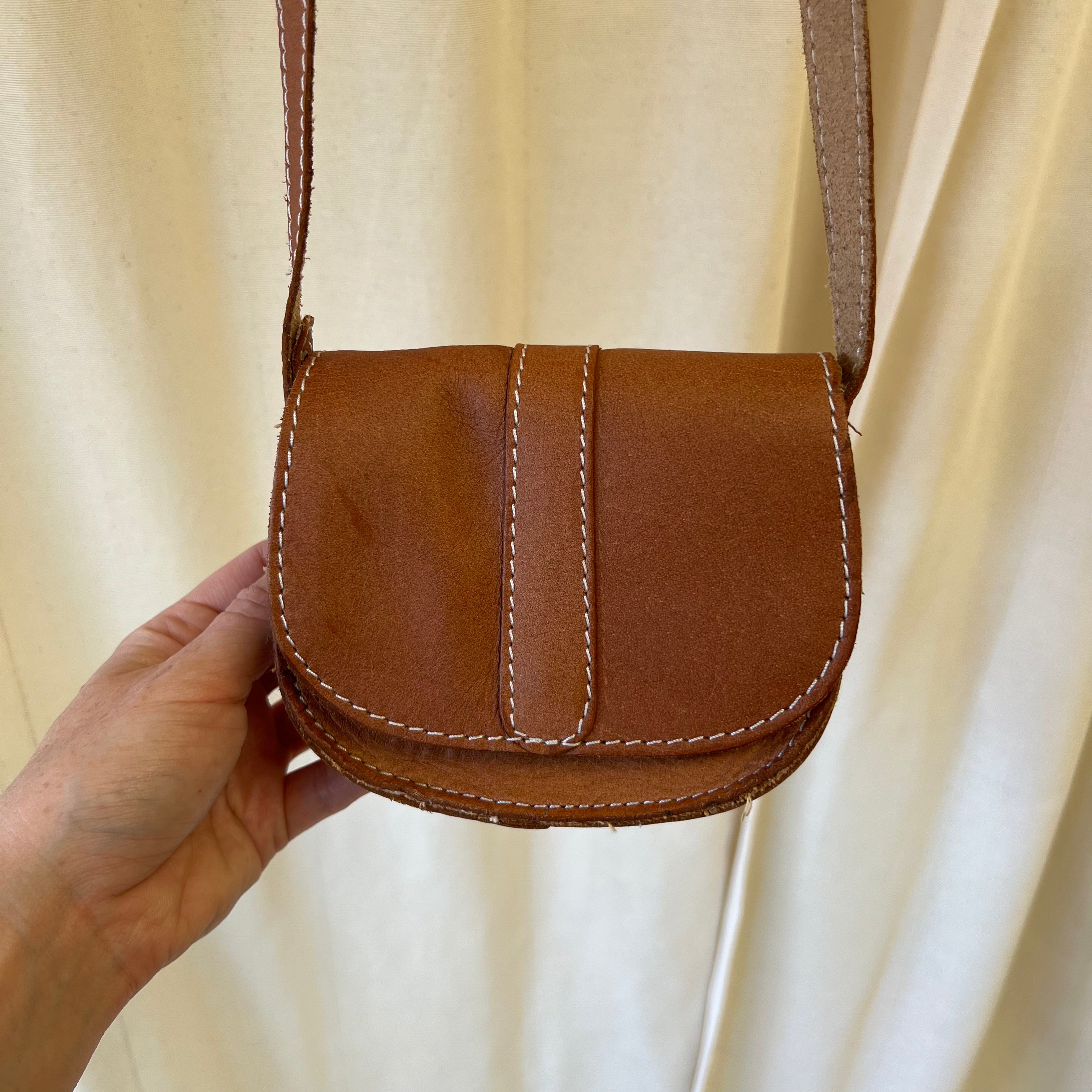 Paul Marius brown mini across body satchel style bag