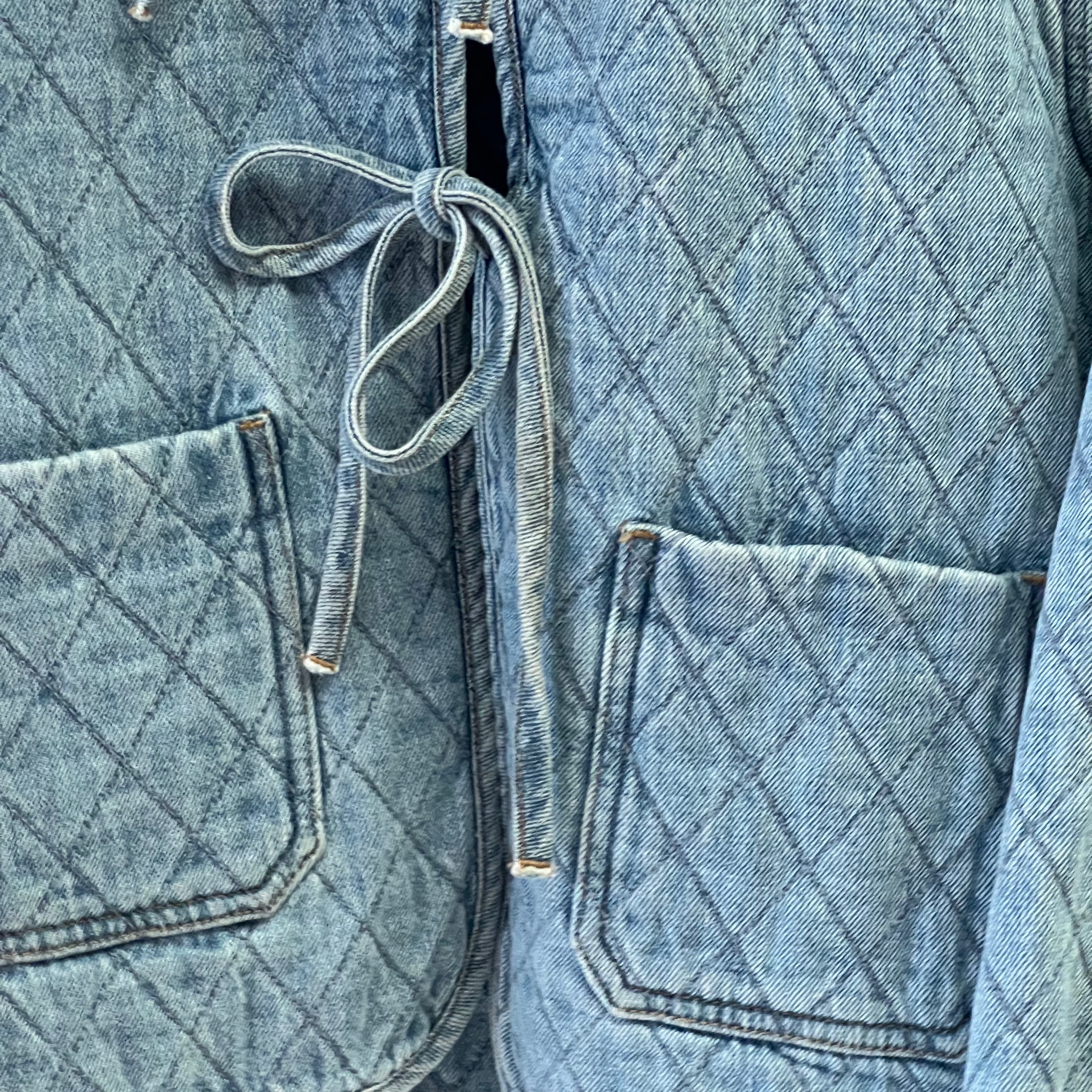 Seventy + Mochi light denim quilted jacket