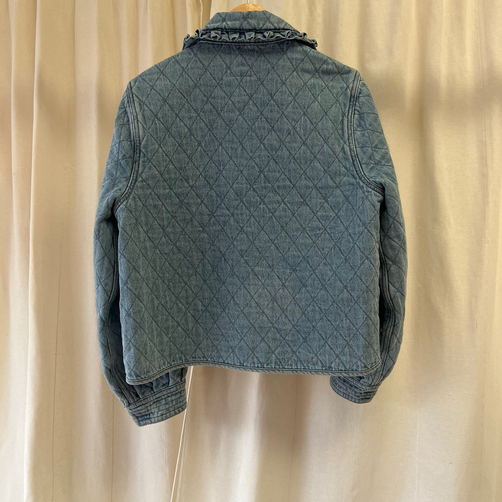 Seventy + Mochi light denim quilted jacket