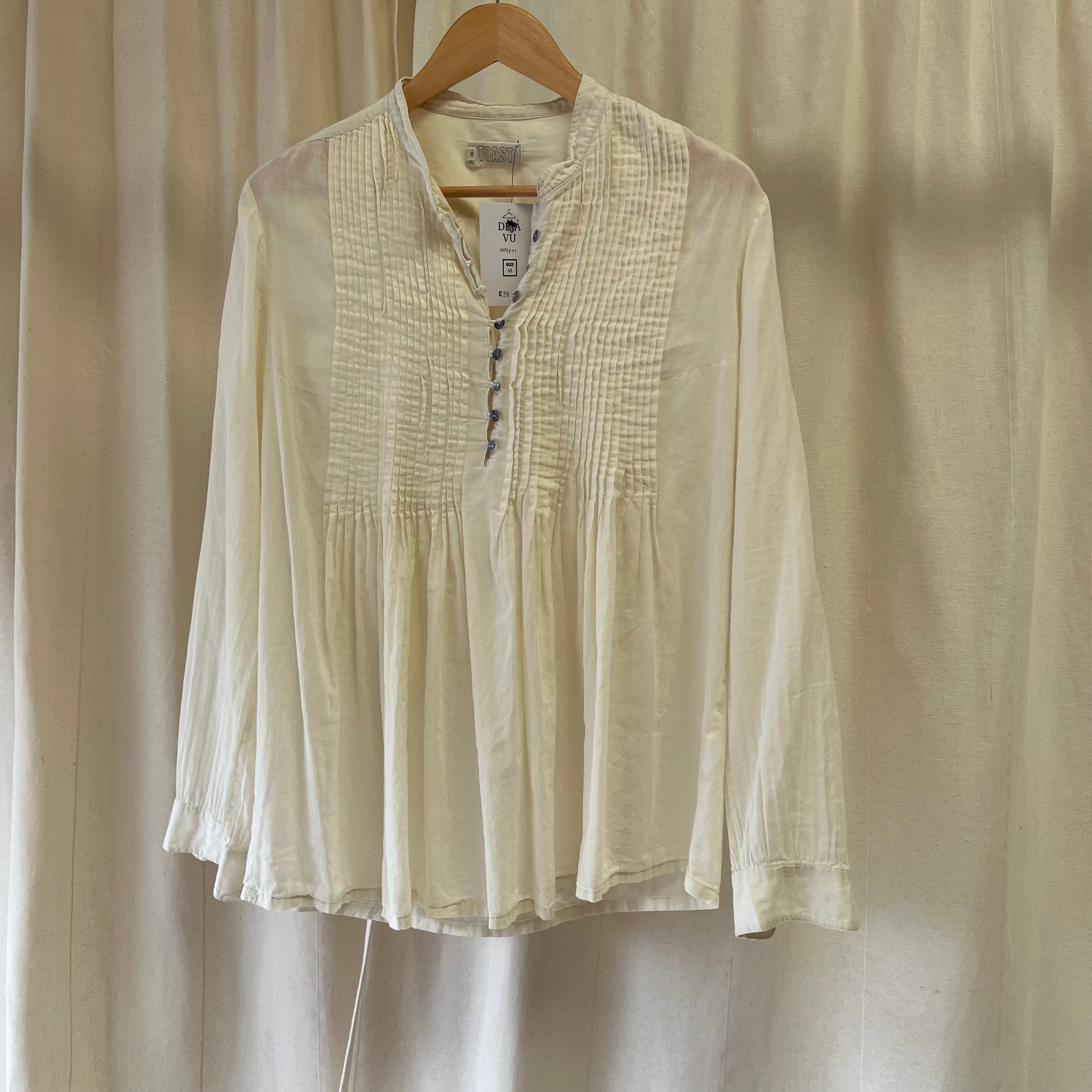 TOAST cream long sleeve blouse