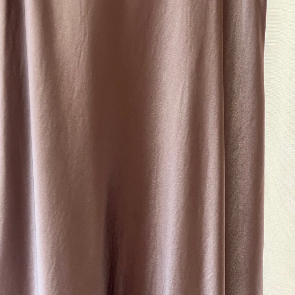 Malene Birger brown satin bias maxi skirt