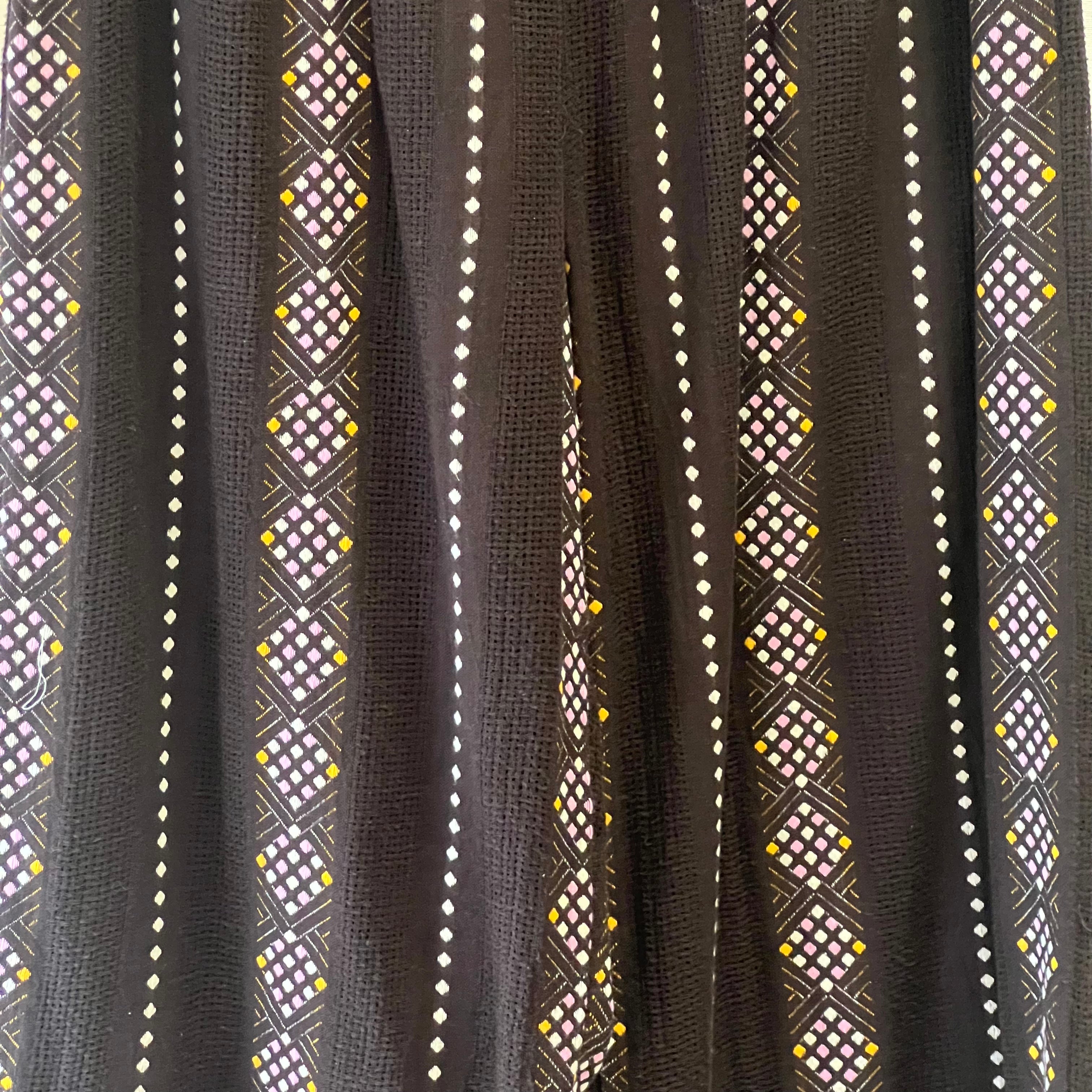 Summery Copenhagen brown pink embroidered knit wide leg trousers