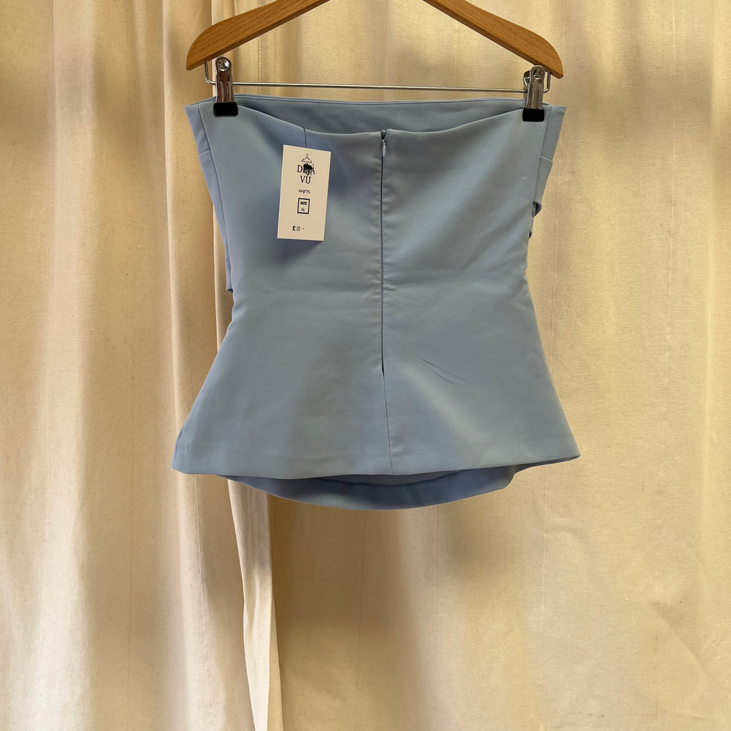 Zara pastel blue bandeau top