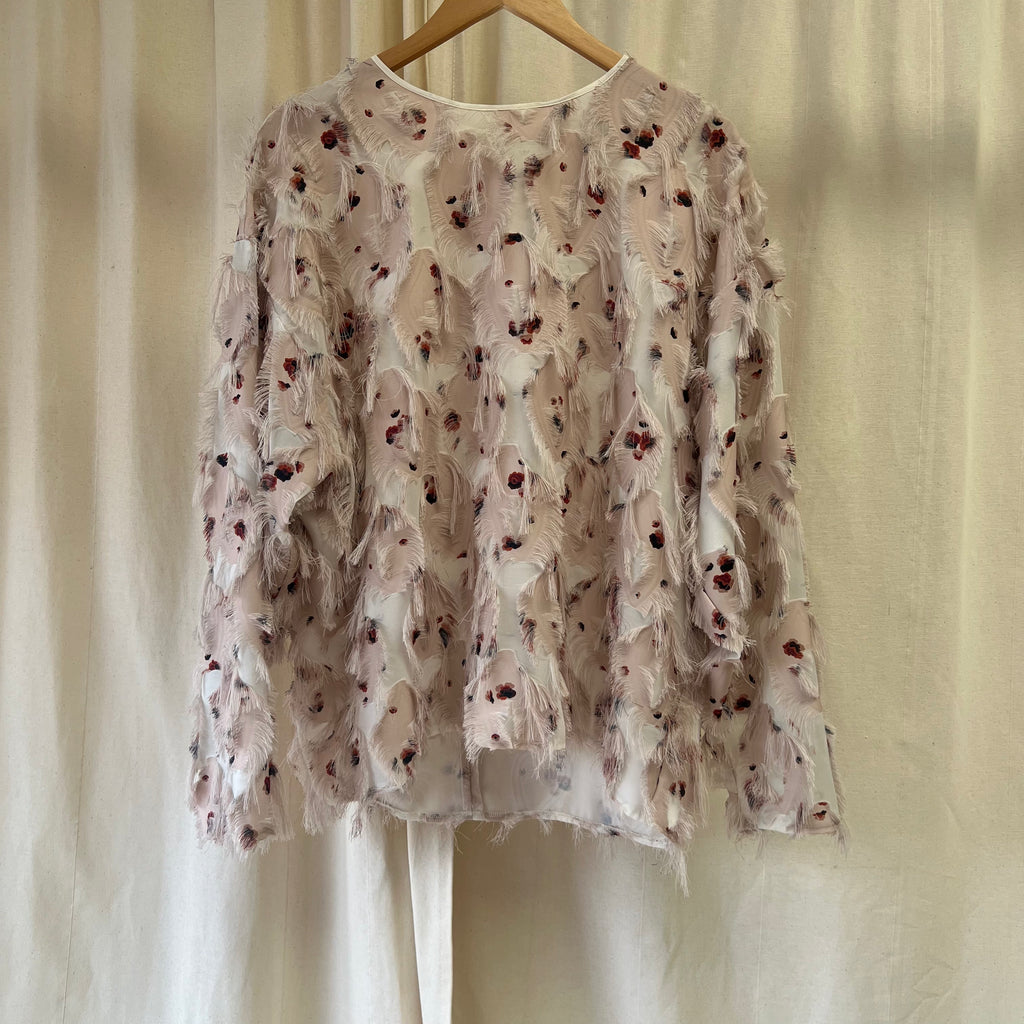 See by Chloe cream feather blouse