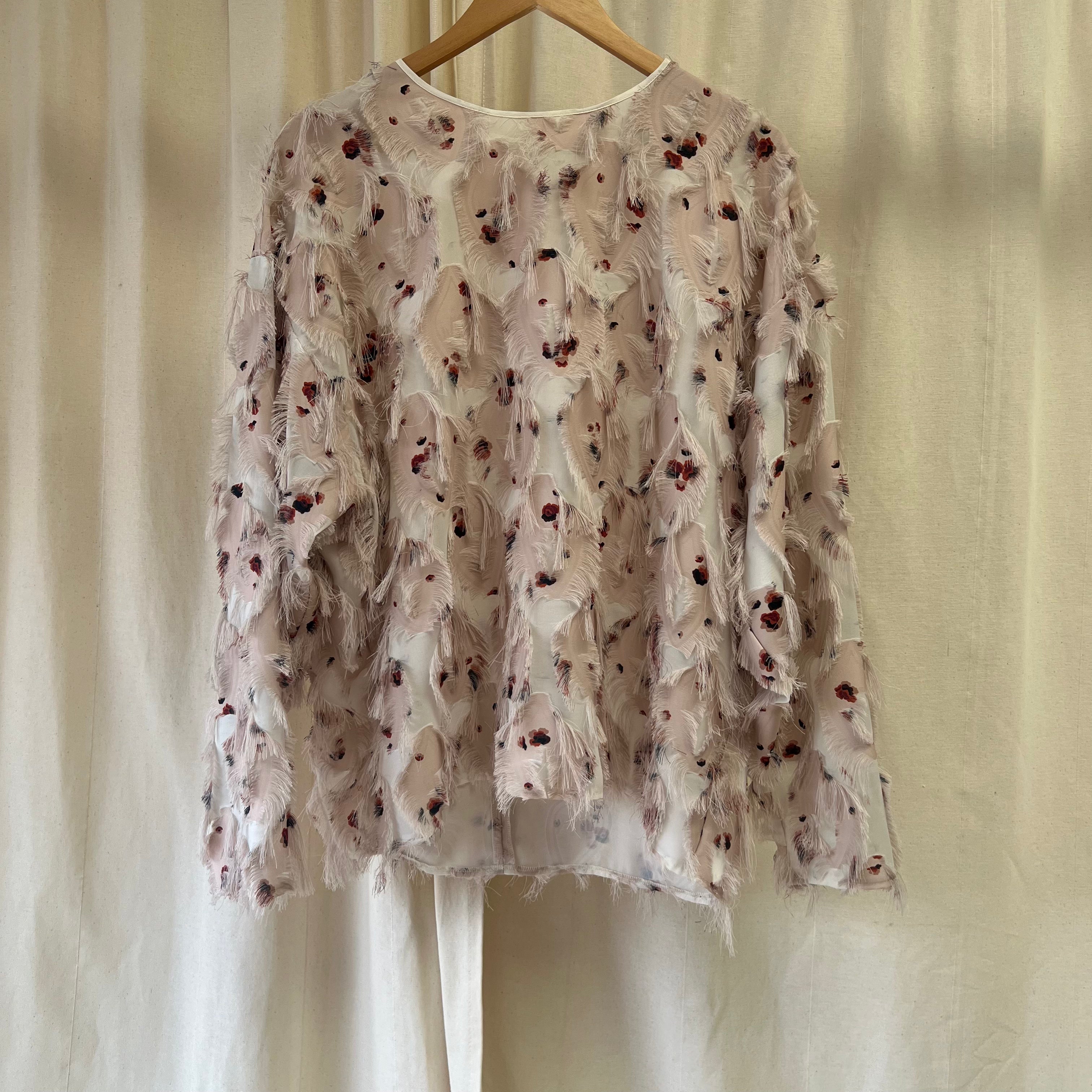 See by Chloe cream feather blouse