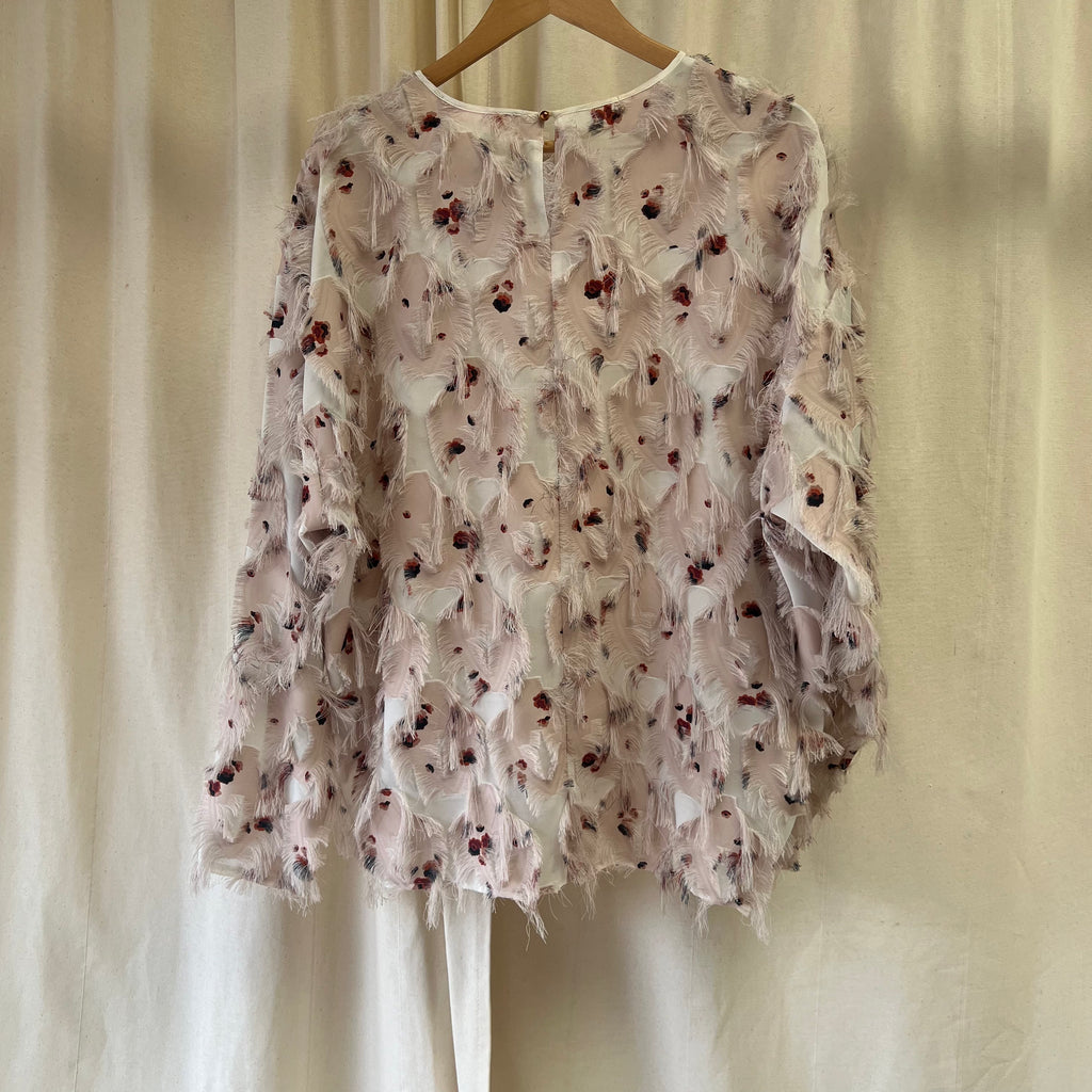See by Chloe cream feather blouse