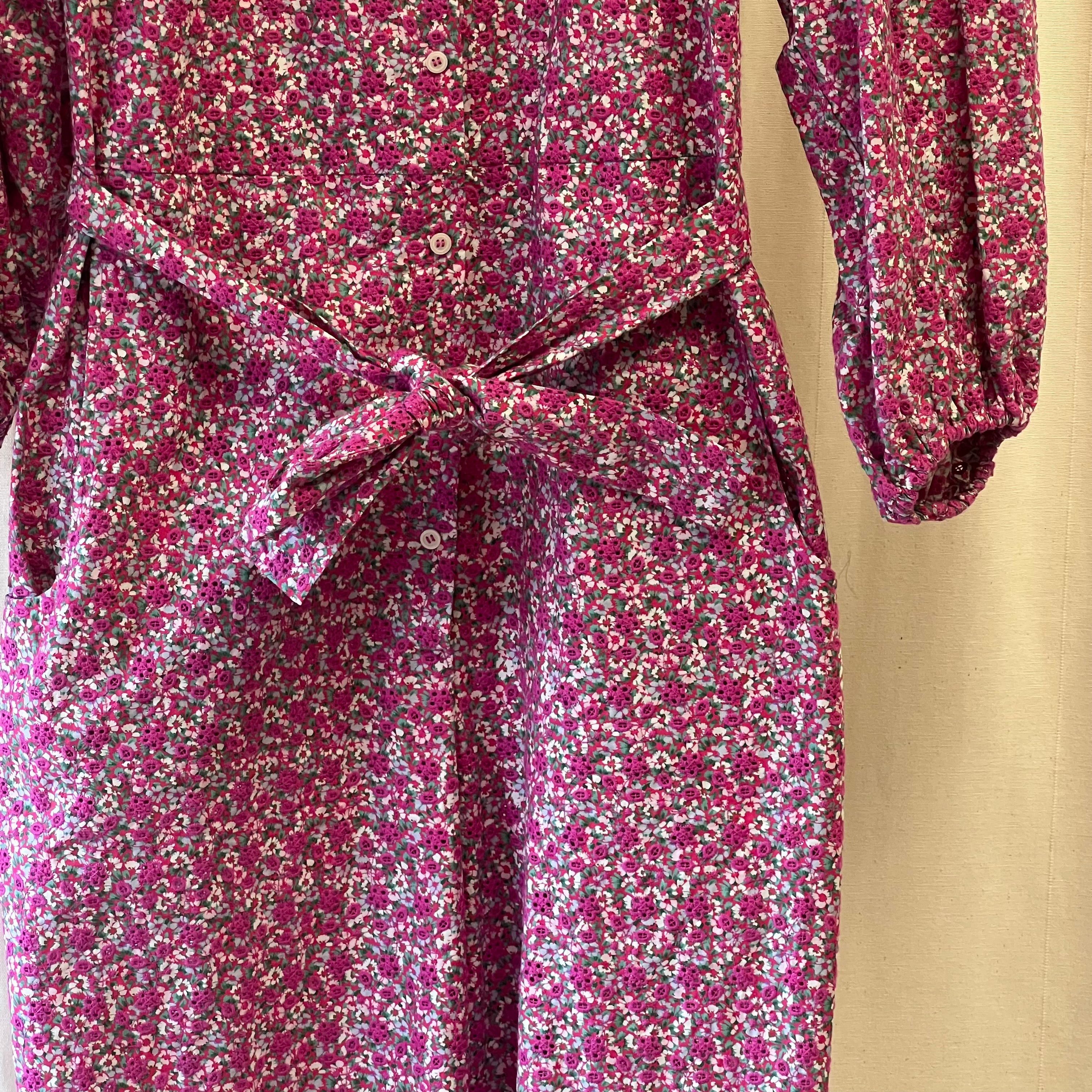 Maje pink floral long-sleeve jumpsuit