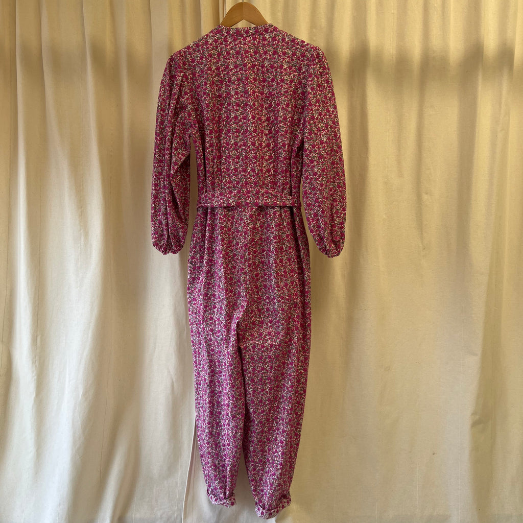 Maje pink floral long-sleeve jumpsuit