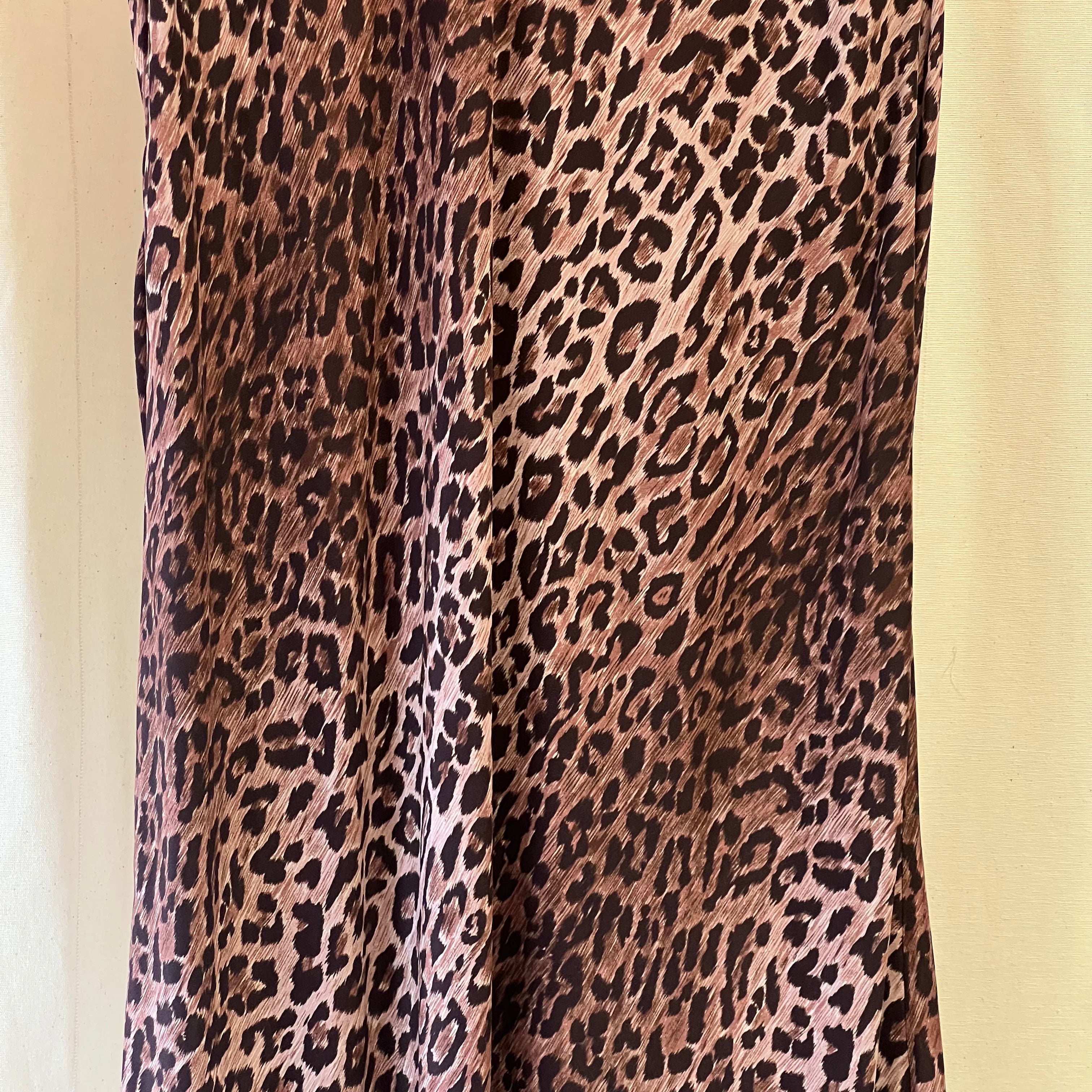 Rixo leoprd print silk maxi skirt