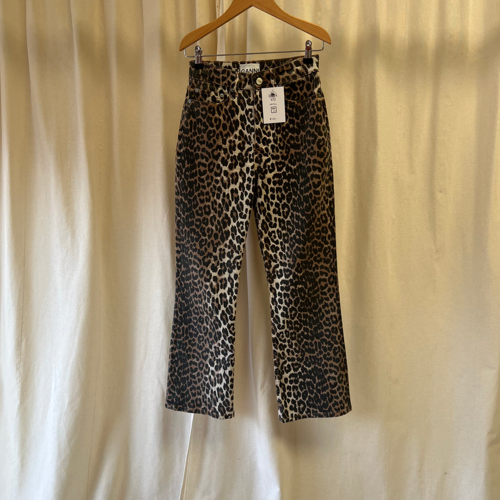 GANNI leopard print jeans