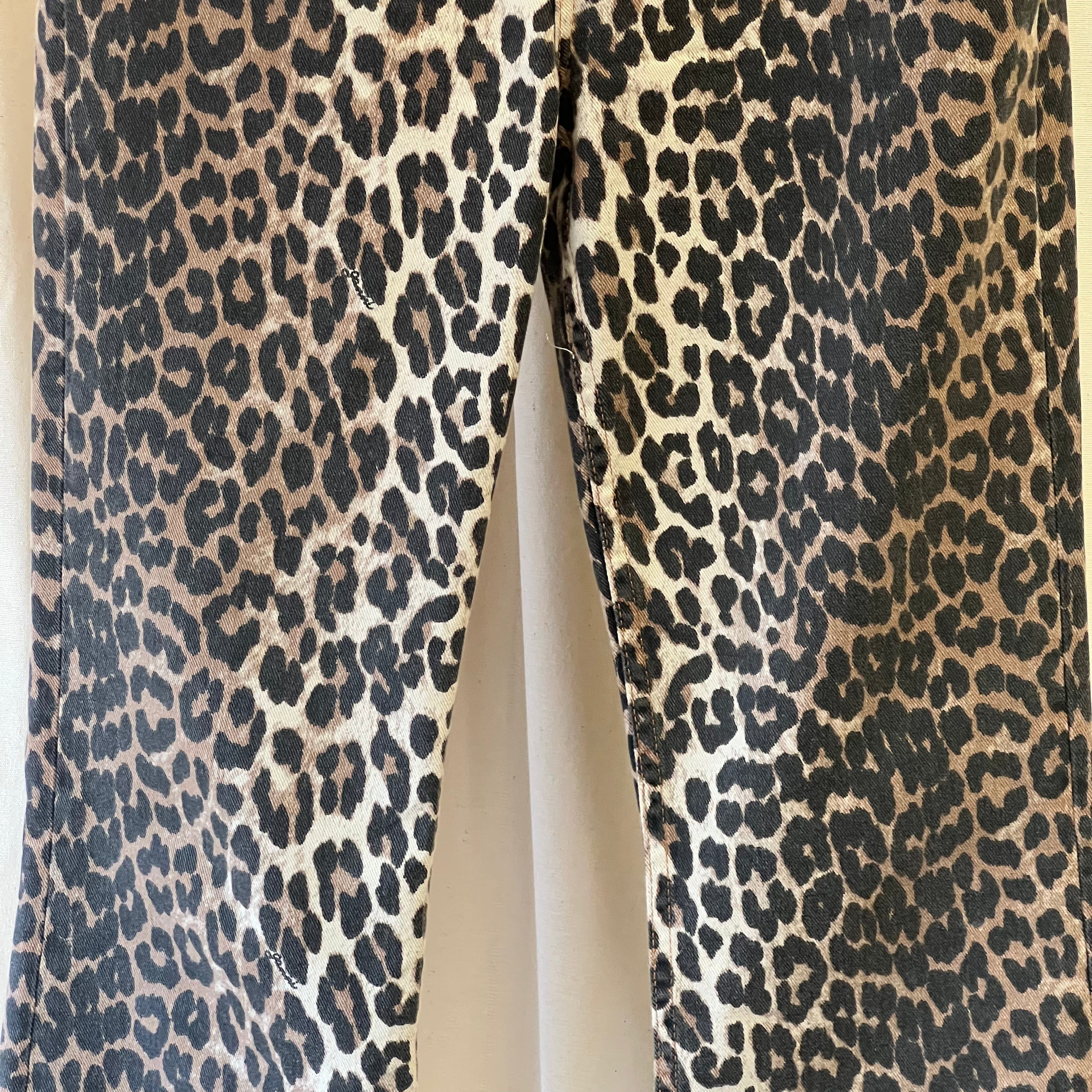 GANNI leopard print jeans