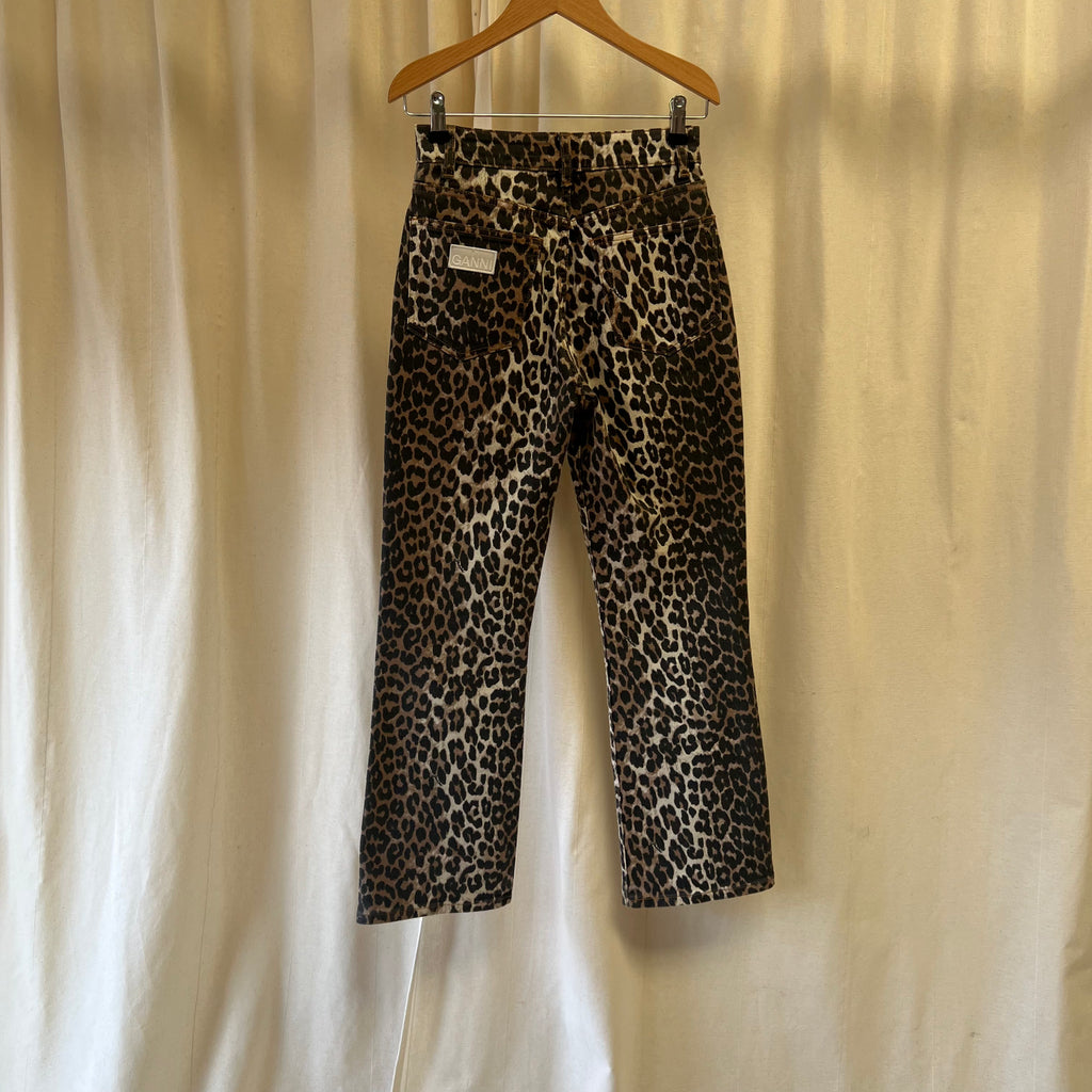 GANNI leopard print jeans