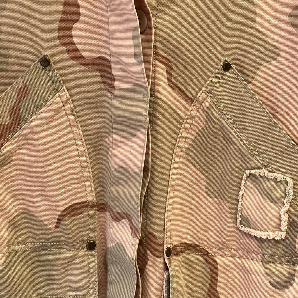 Anthropologie pink camoflage shirt jacket