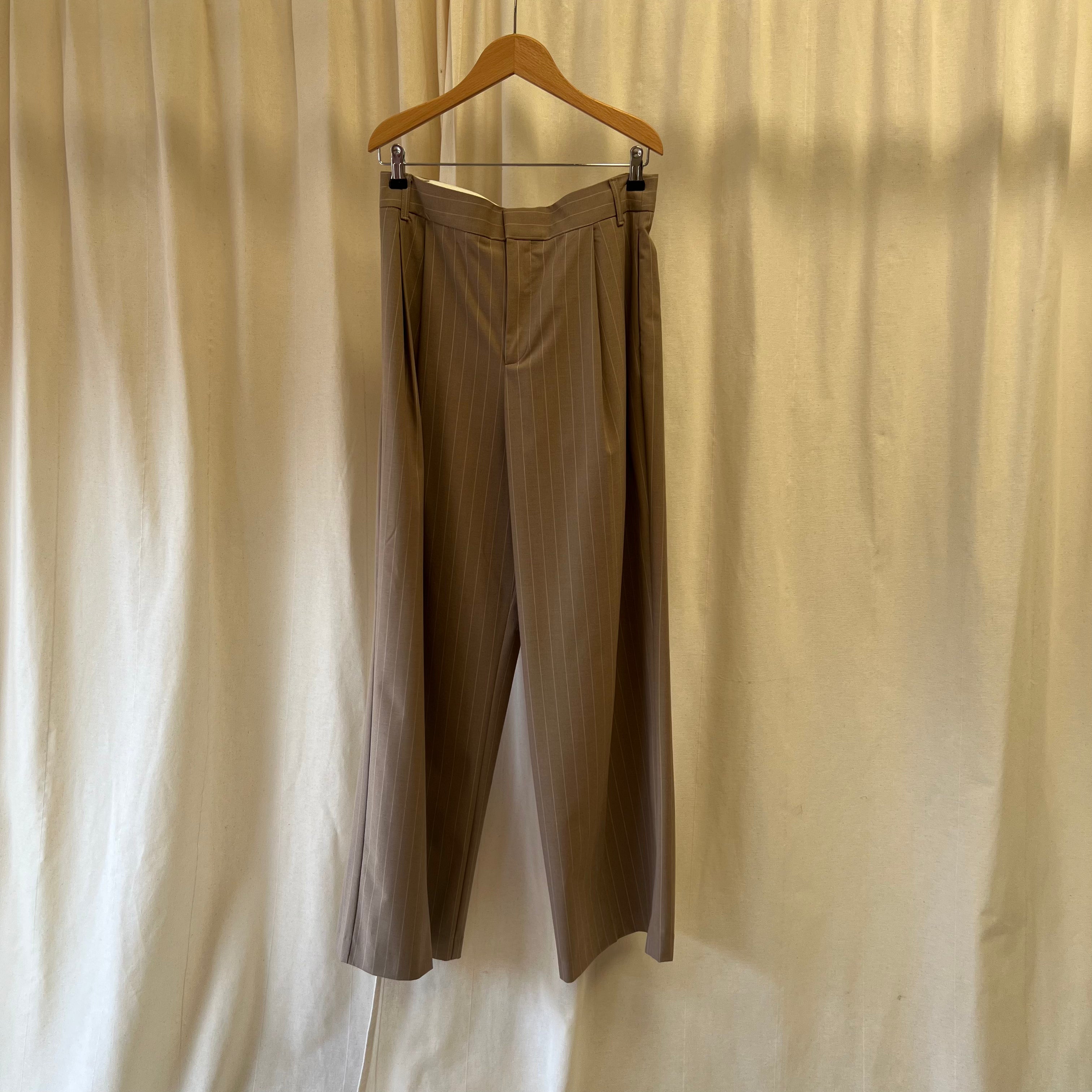 Zara brown with white pinstripe waistcoat and trouser co-ord
