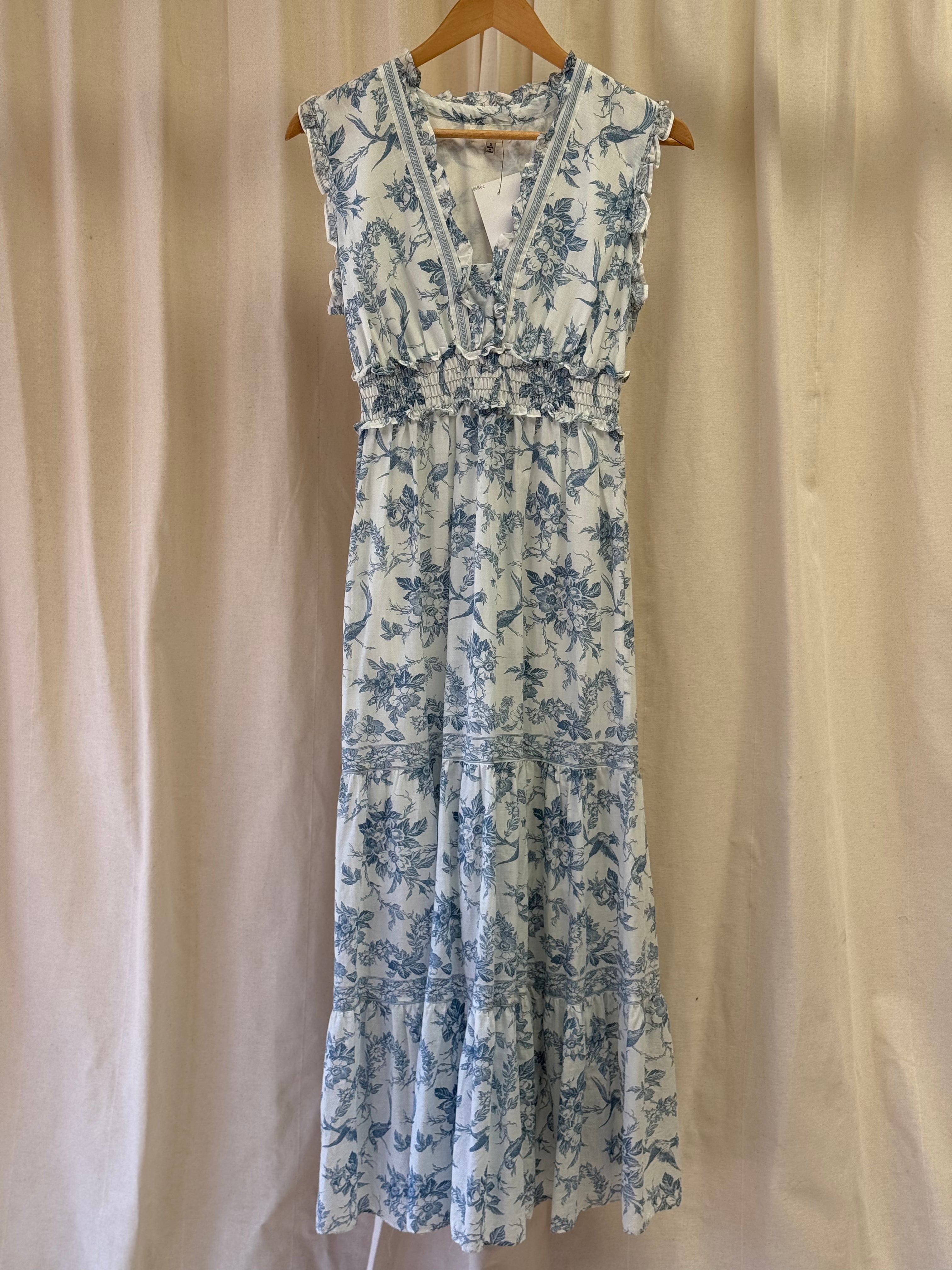 Max Studio Blue Floral Maxi Dress