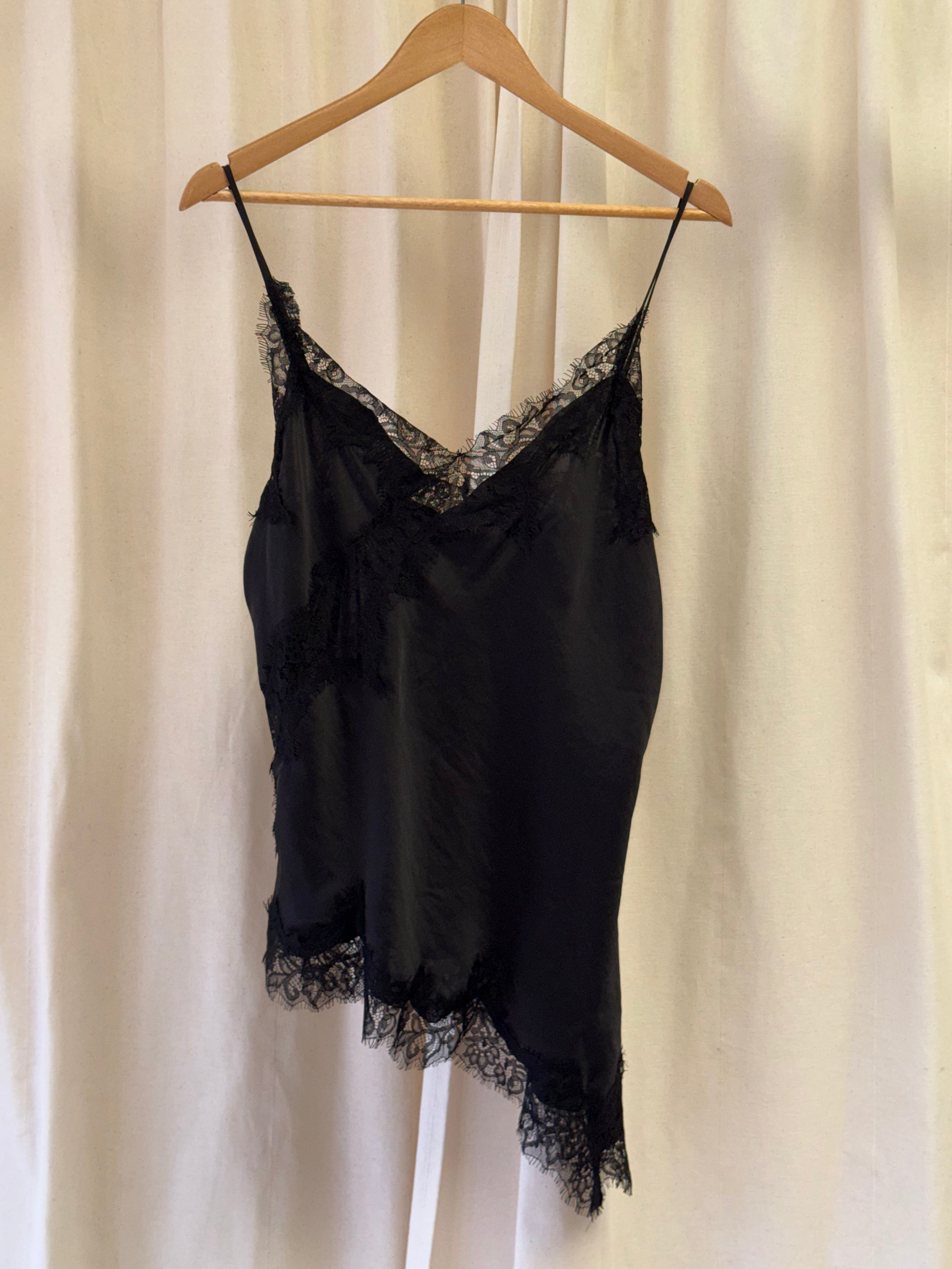 Stradivarius Black Aline Cami Top