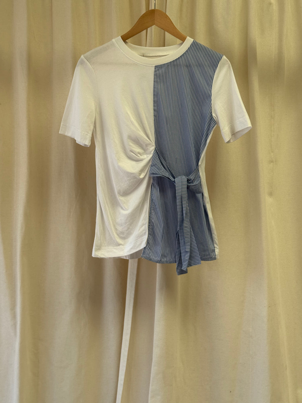 White and Blue Stripe Tshirt