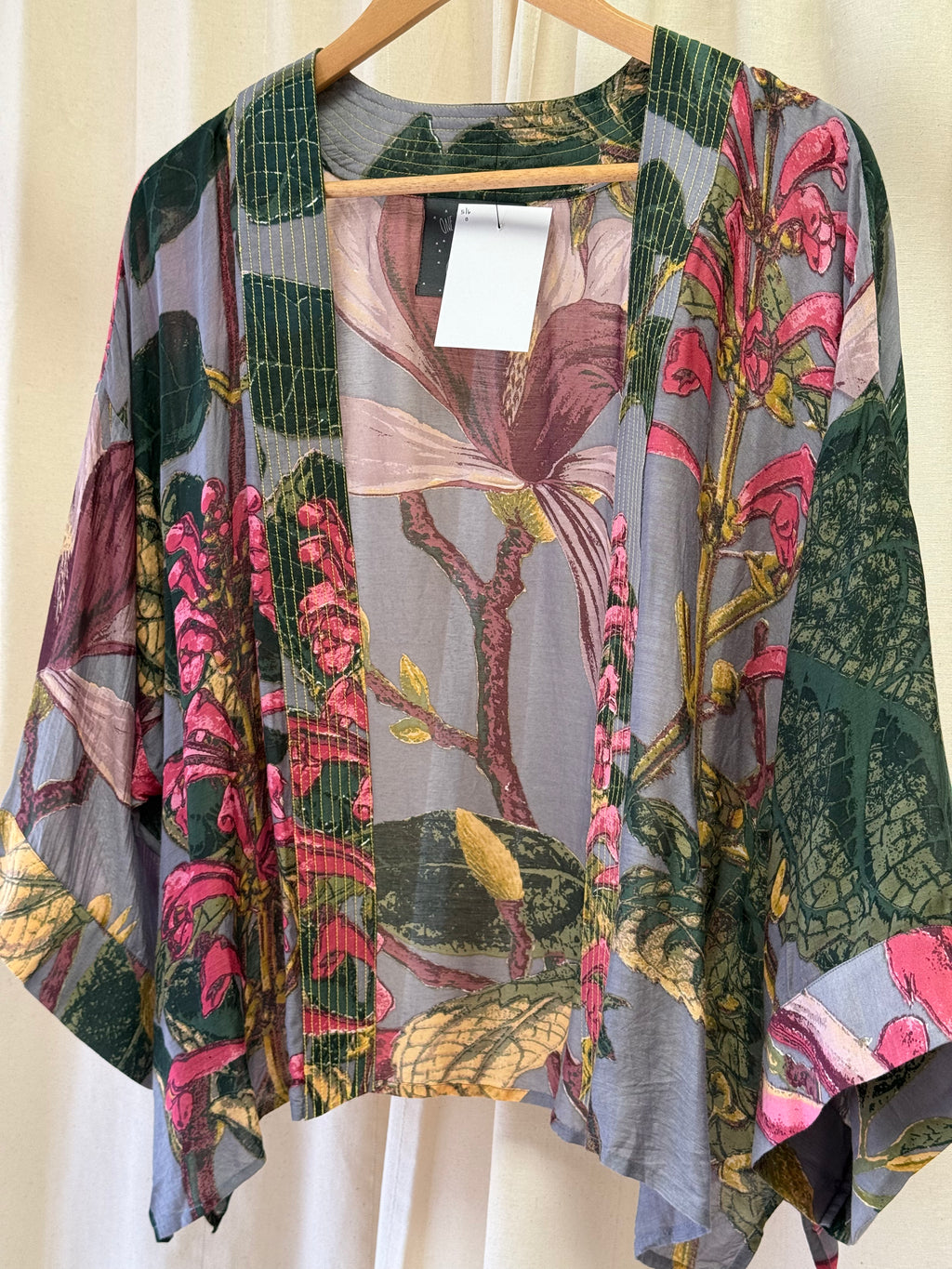One Hundred Stars Kew Magnolia Grey Kimono